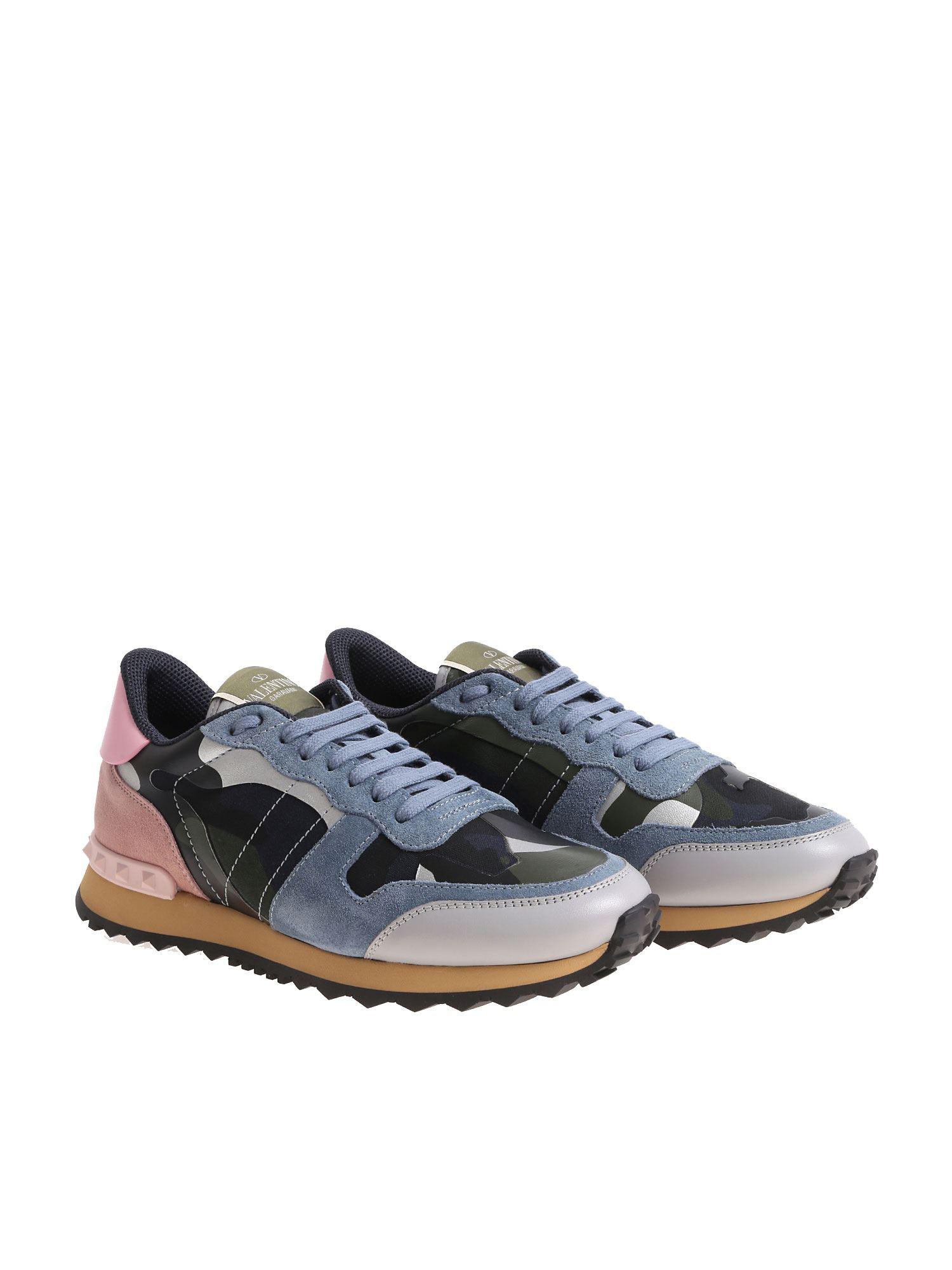 valentino camouflage sneakers pink