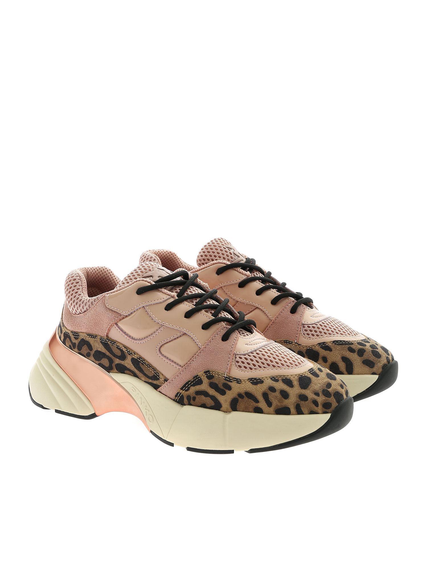 pinko leopard sneakers