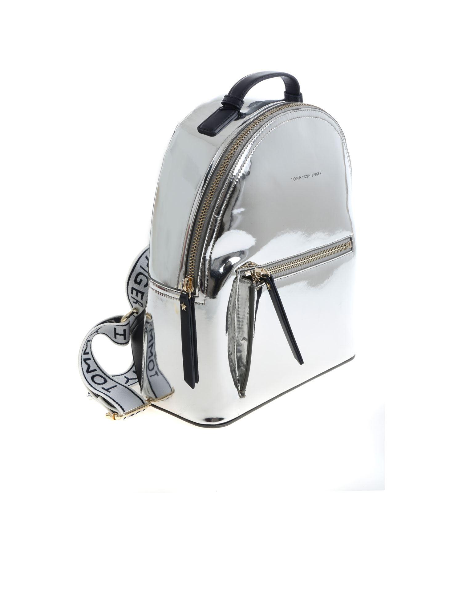 tommy hilfiger metallic backpack