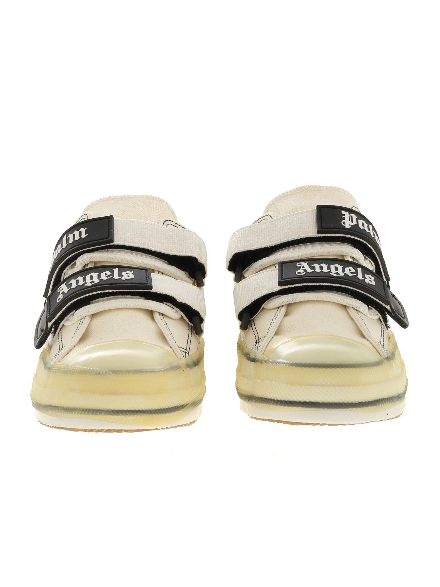 palm angels white logo vulcanized sneakers