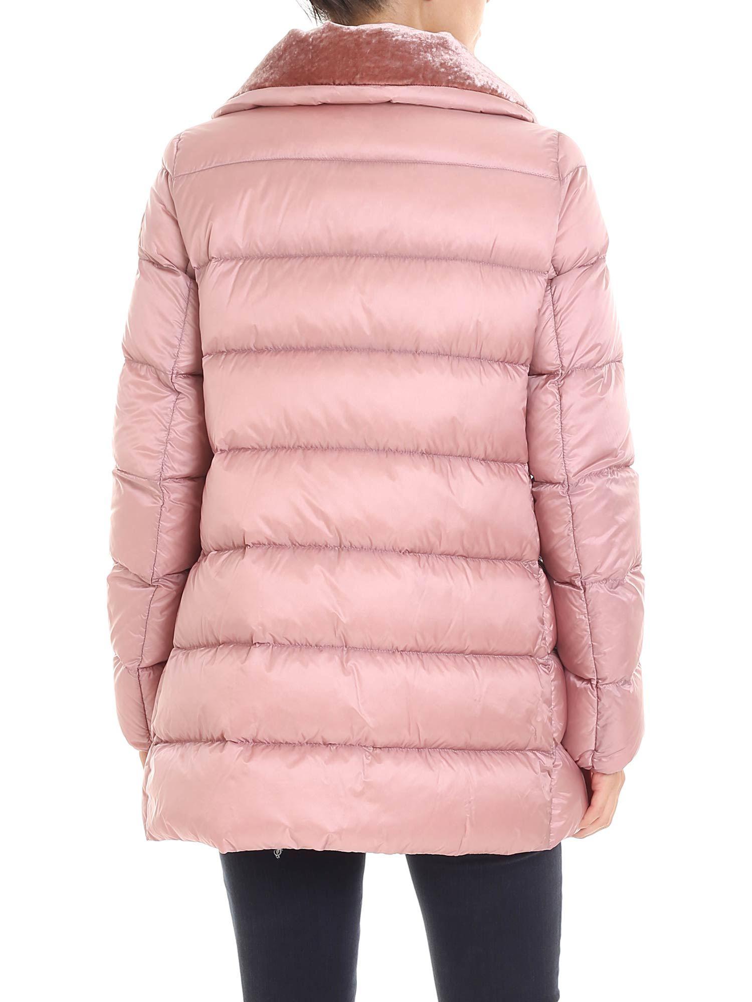 Moncler Velvet Pink Torcol Down Jacket Lyst