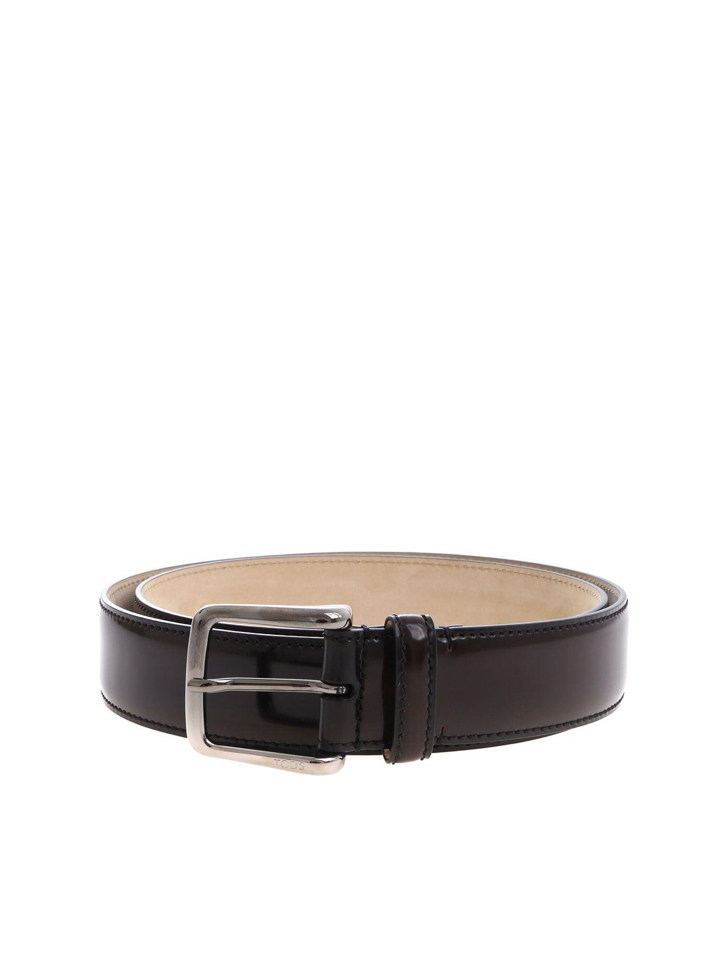 Tod's Men's Belt In Brown Leather for Men - Lyst
