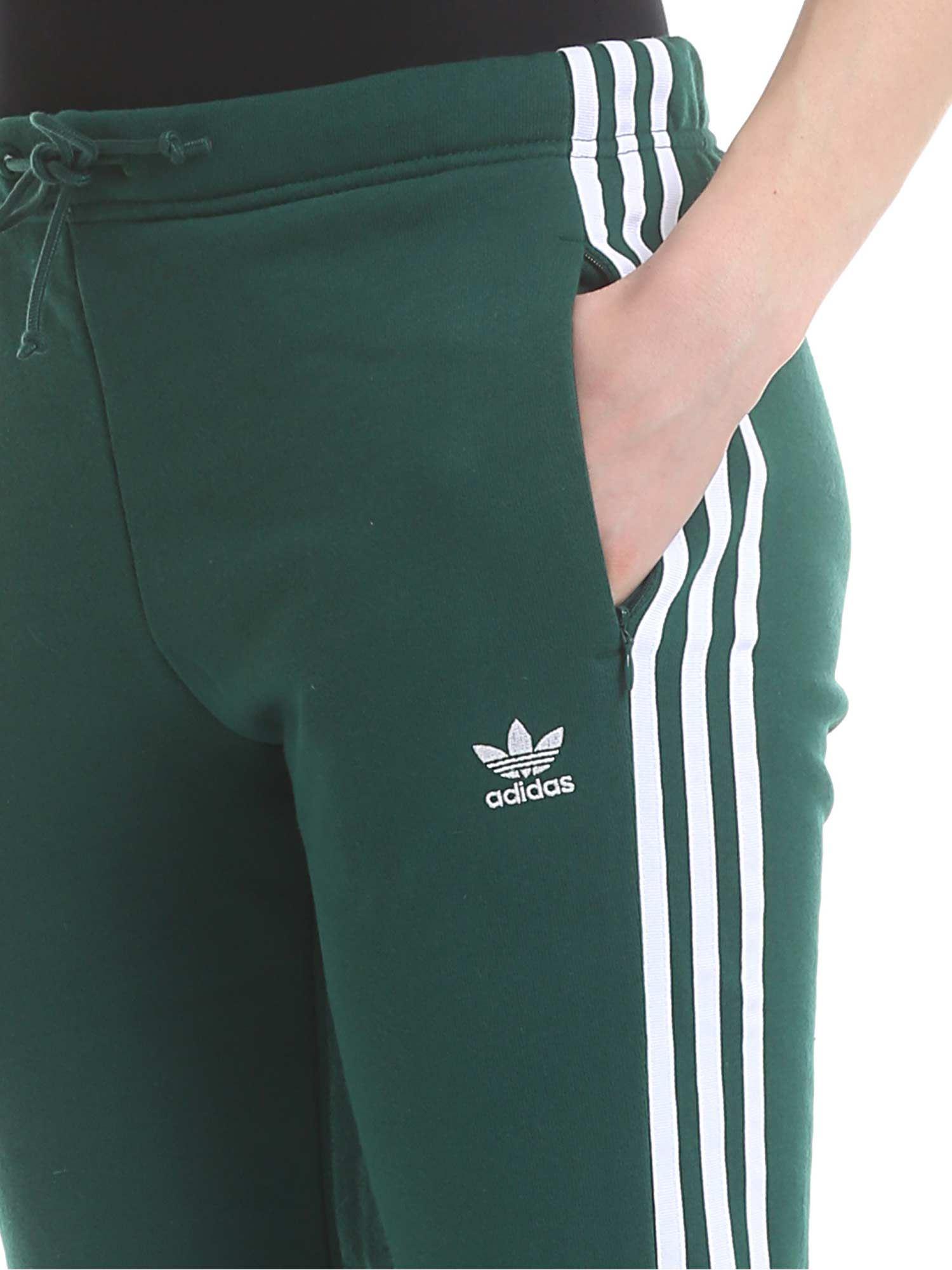 adidas Cotton Originals Track Cuffed Sweat Pants In Green Lyst