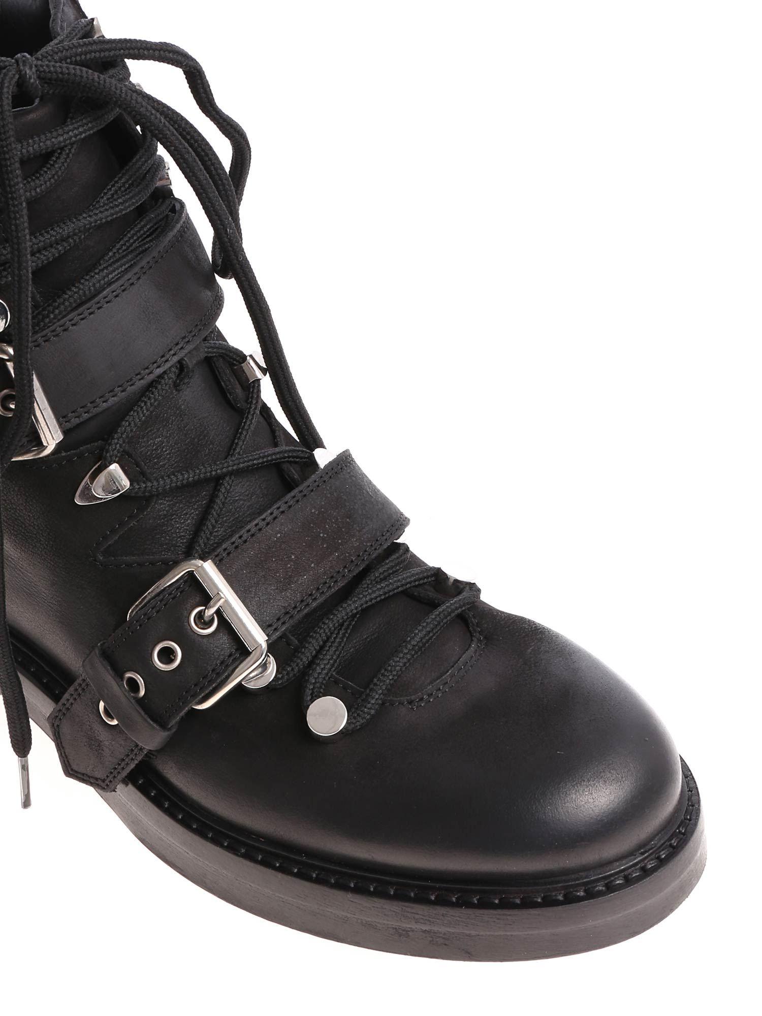 Strategia Leather Black Boston Ankle Boots Lyst Strategia Leather Black Boston Ankle Boots Lyst