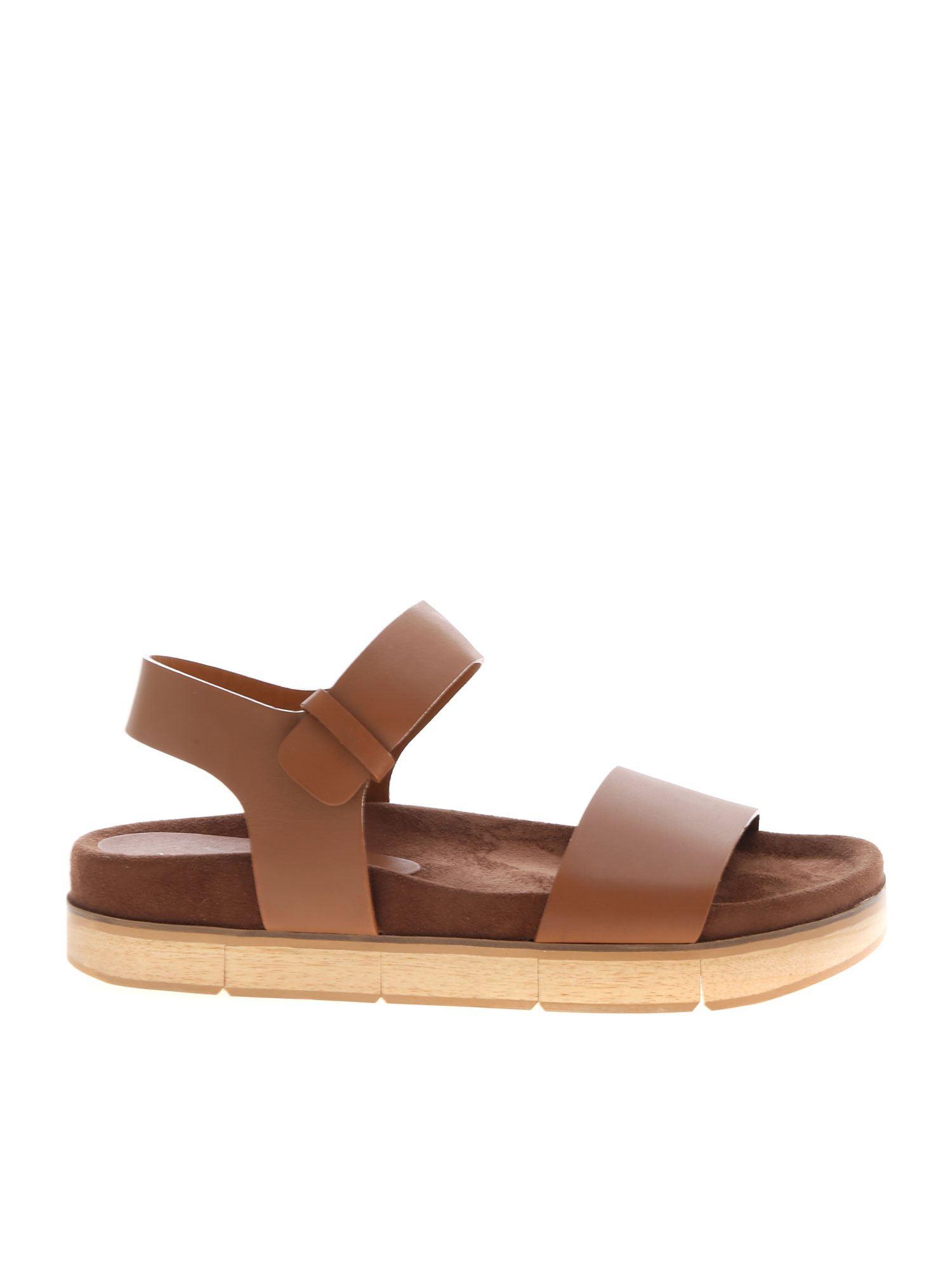 Paloma Barceló Leather Keiko Sandals In Brown - Save 10% - Lyst