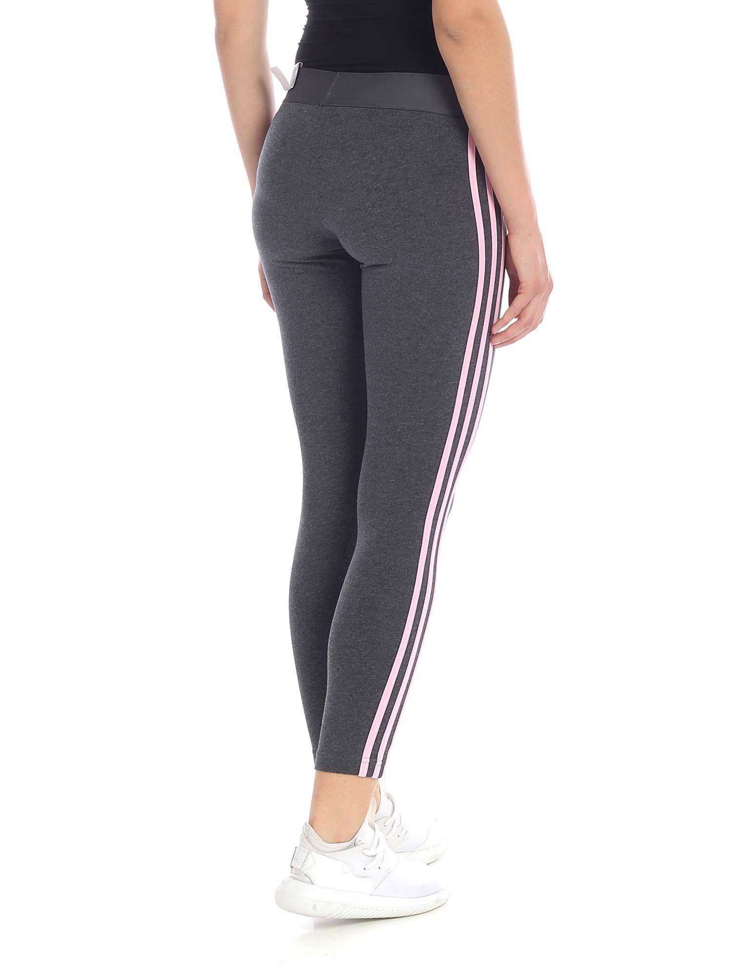 adidas originals three stripe leggings in pink