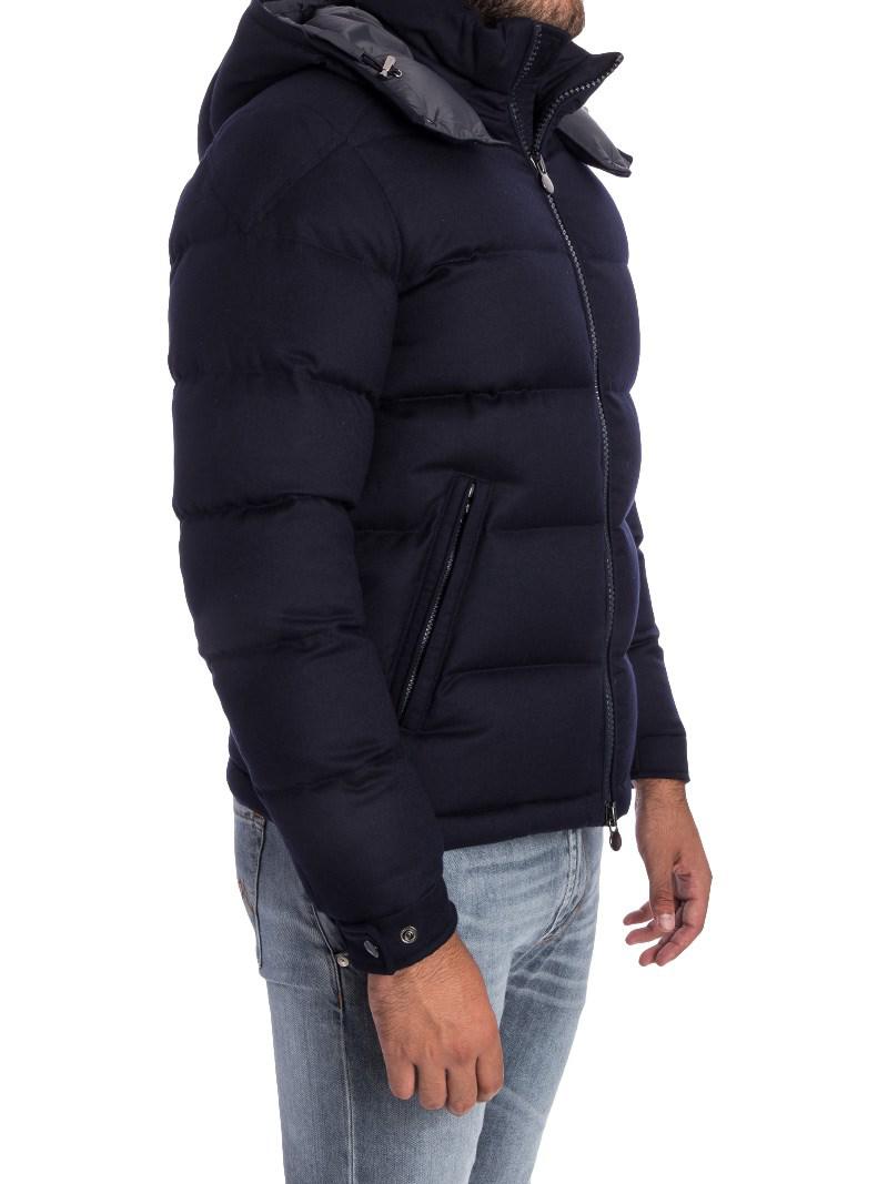 Moncler Wool Montgenevre Down Jacket in Blue for Men - Lyst