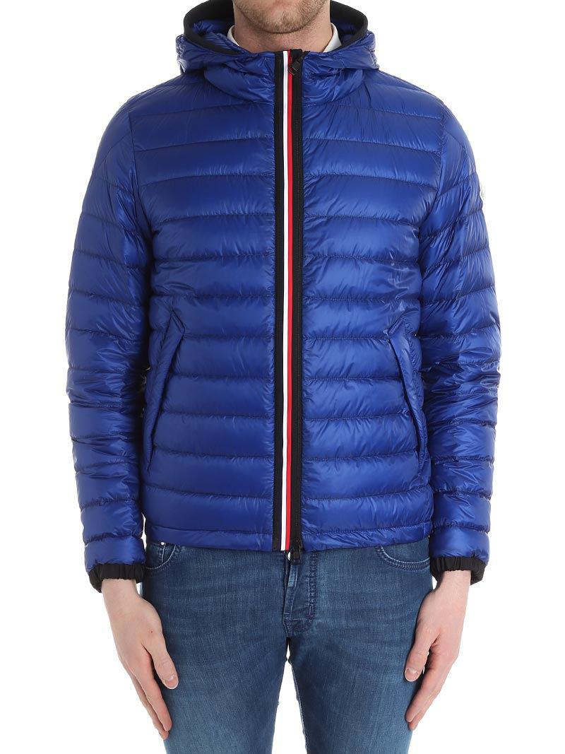 Moncler Synthetic Electric Blue Morvan Down Jacket for Men - Lyst