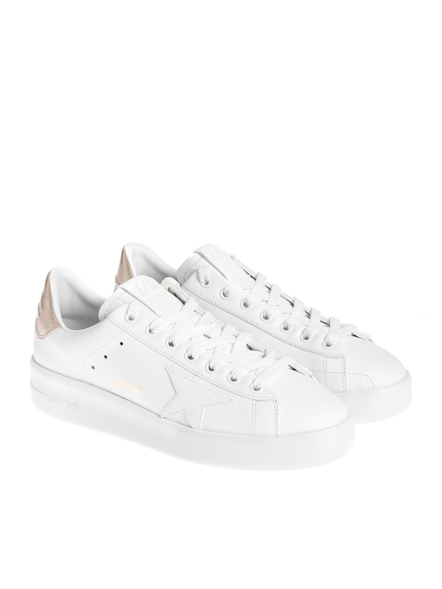Golden Goose Deluxe Brand Leather Purestar Sneakers in White - Lyst