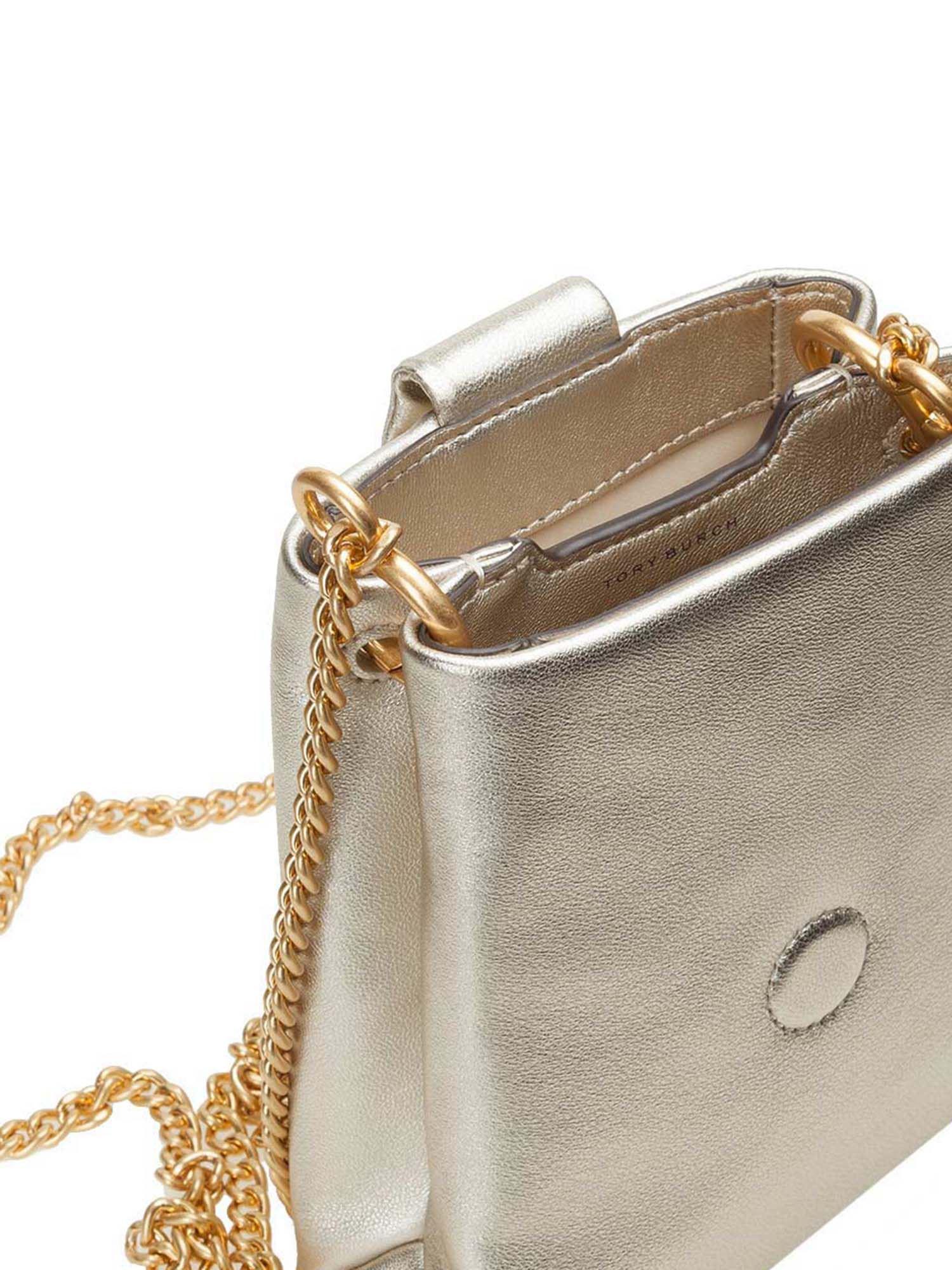Tory Burch Leather Golden Greer Phone Crossbody Bag Lyst