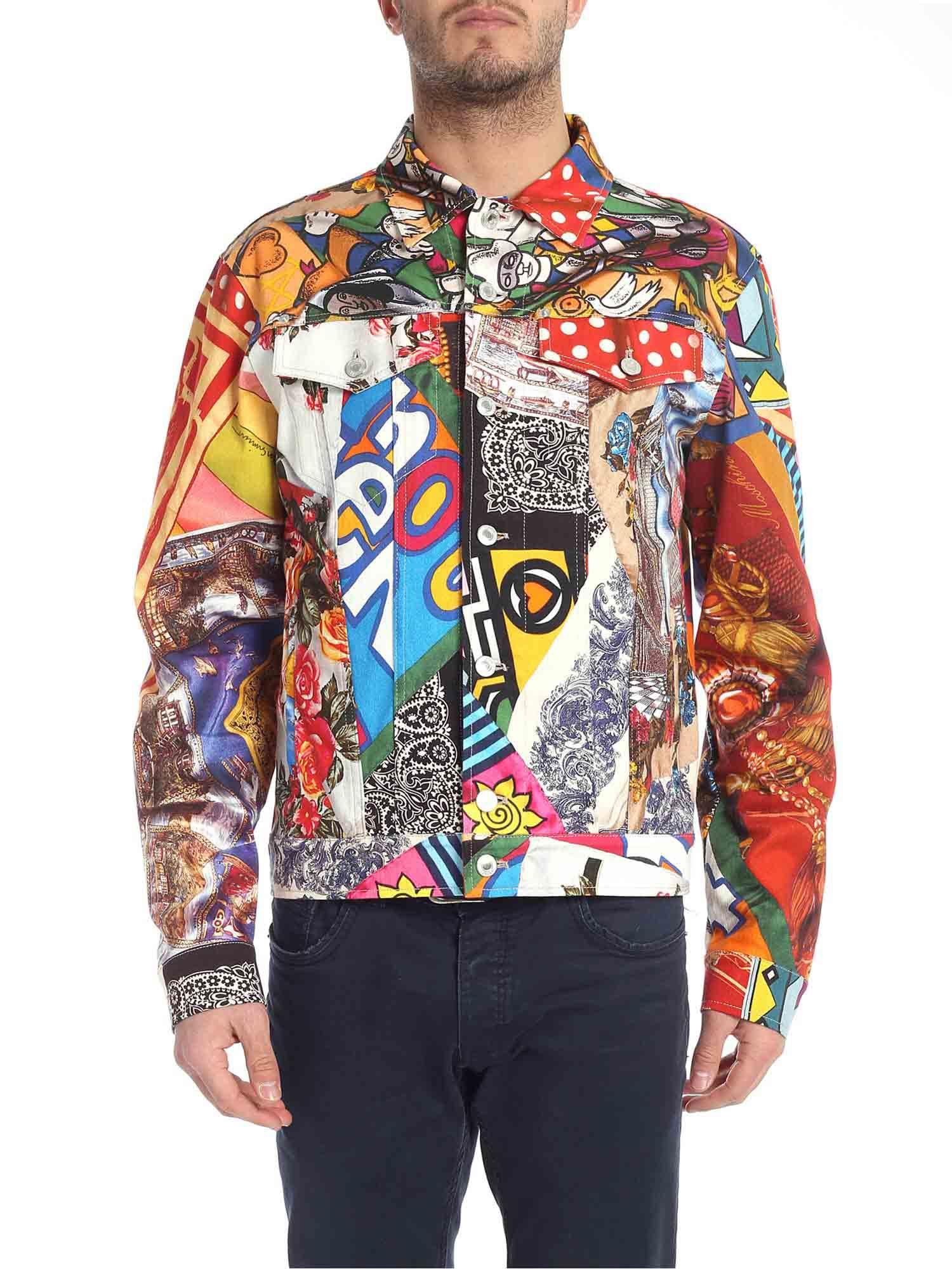 Moschino Multicolor Jacket With Foulard Print for Men - Save 2% - Lyst