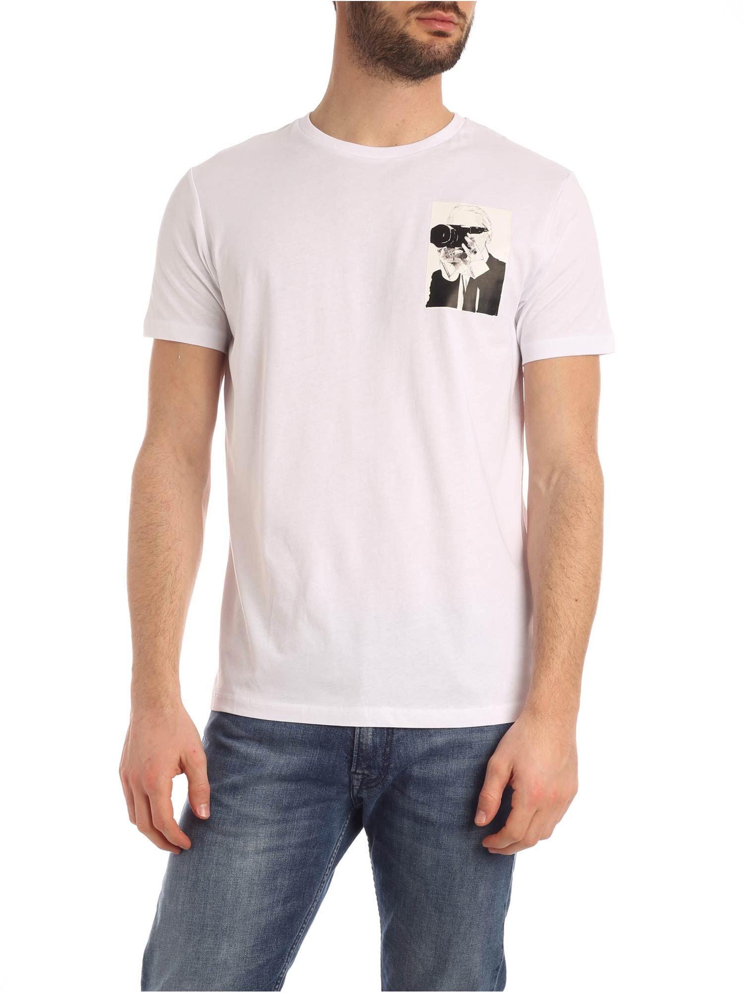 Karl Lagerfeld Cotton Karl Legend T-shirt in White for Men - Lyst