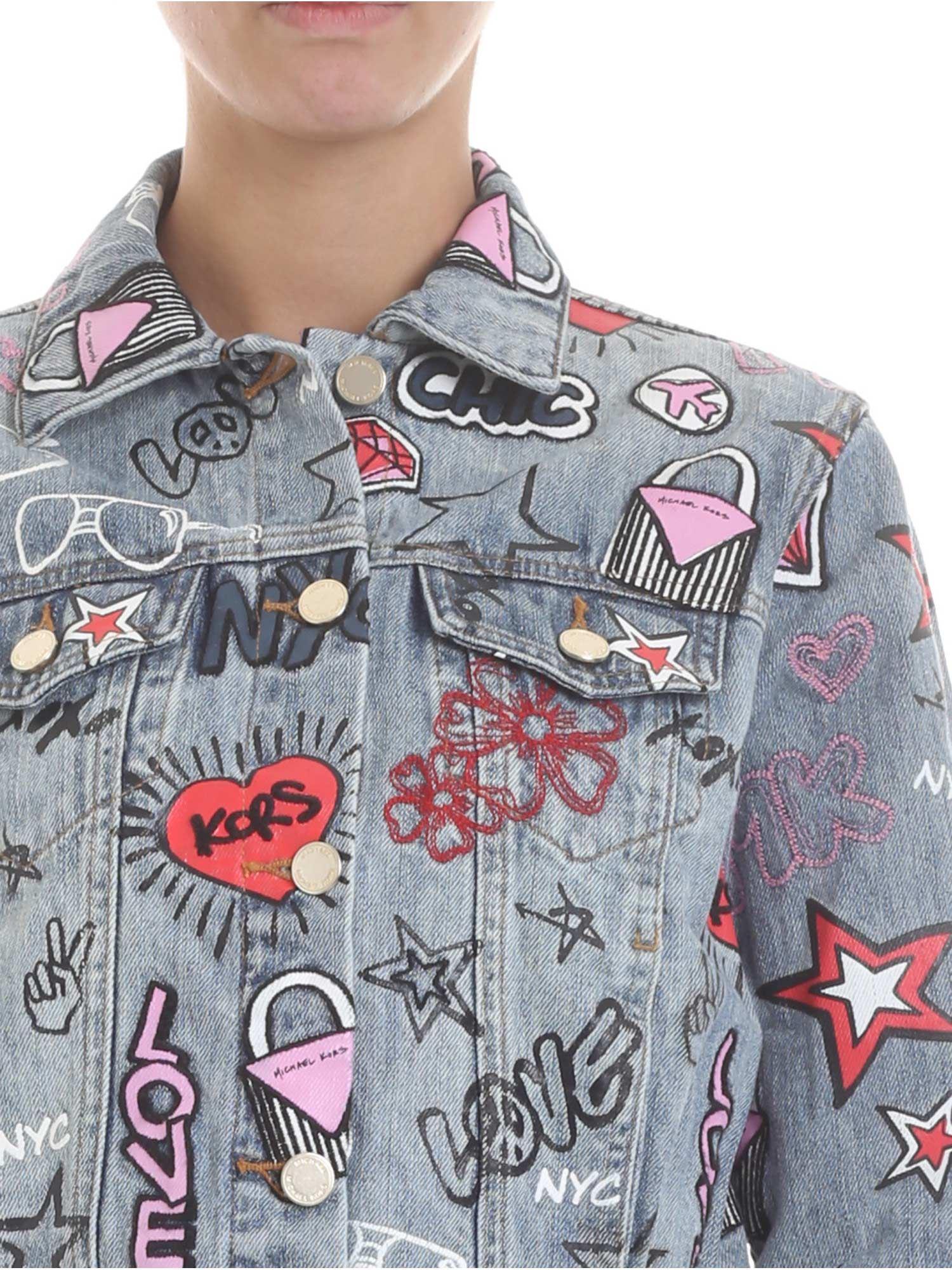 michael kors pink denim jacket