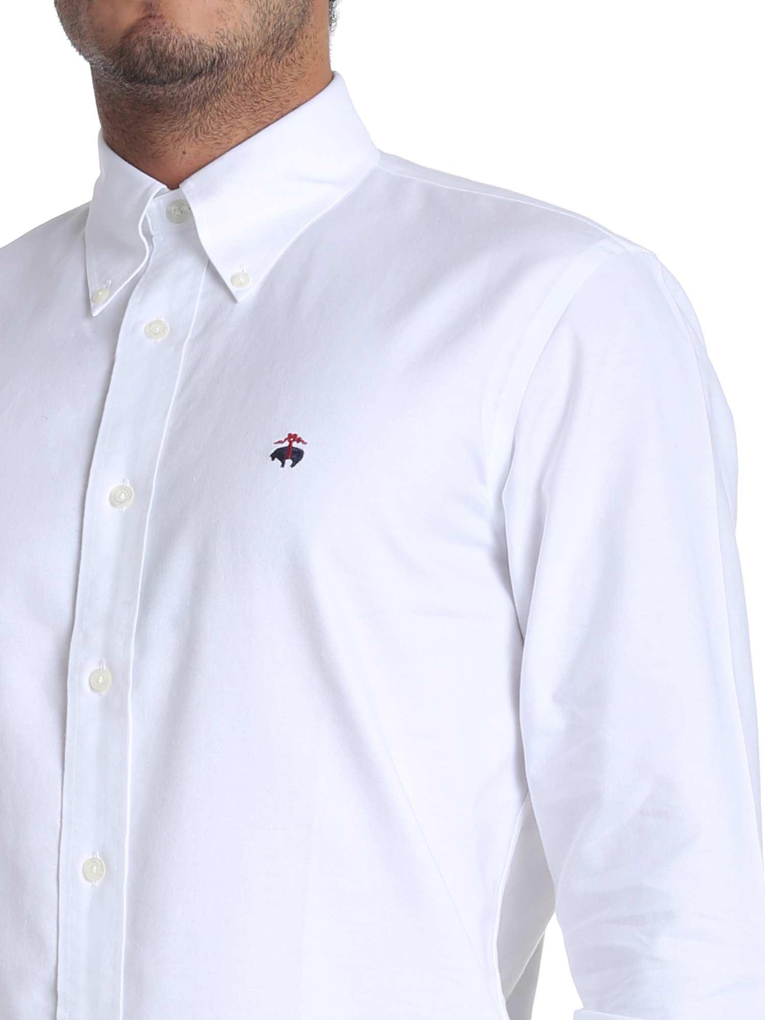 Brooks Brothers White Oxford Cotton Button Down Shirt for Men - Lyst