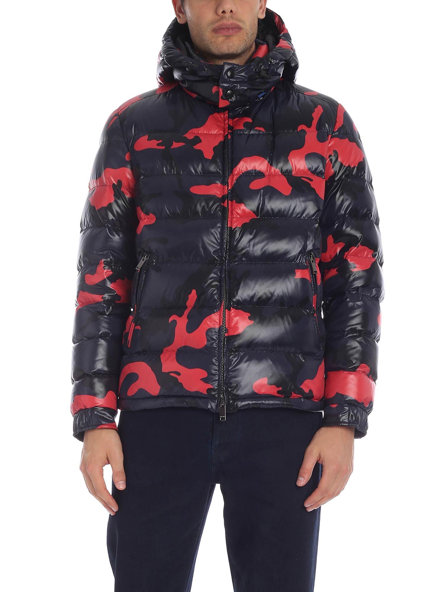 Valentino Synthetic Camouflage Down-quilted Puffer Jacket in Blue for ...