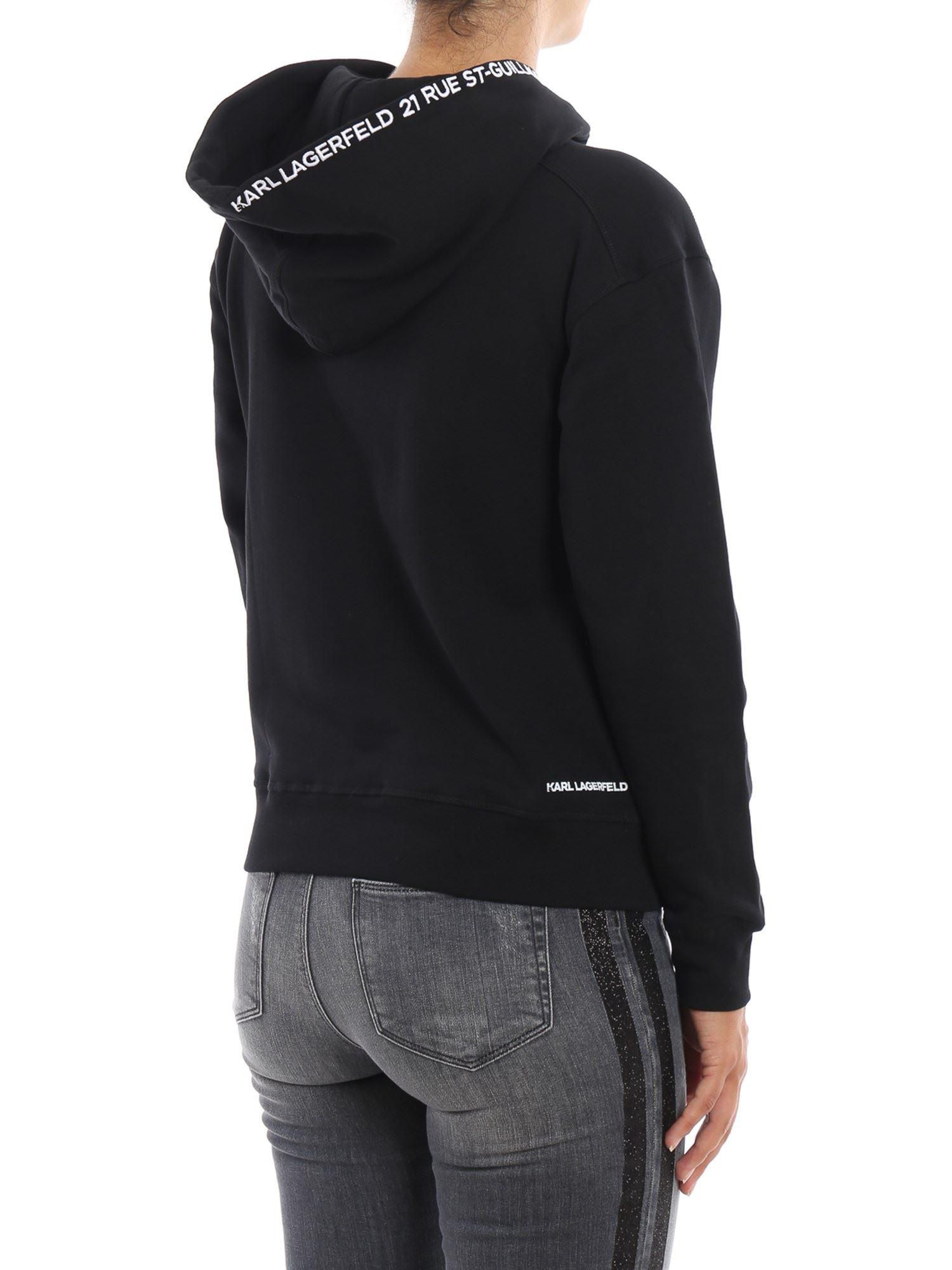 karl lagerfeld logo hoodie