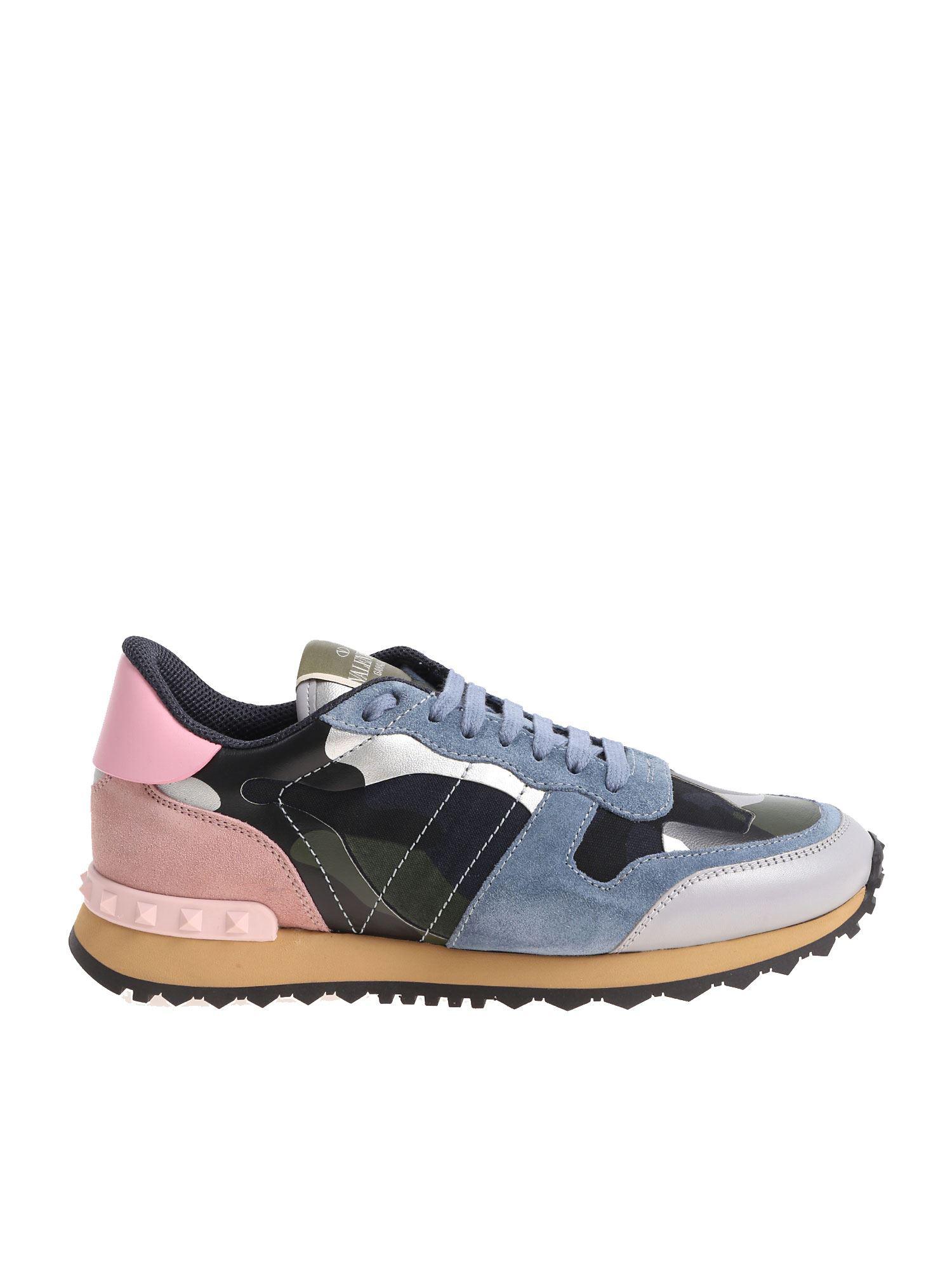 valentino pink camo sneakers