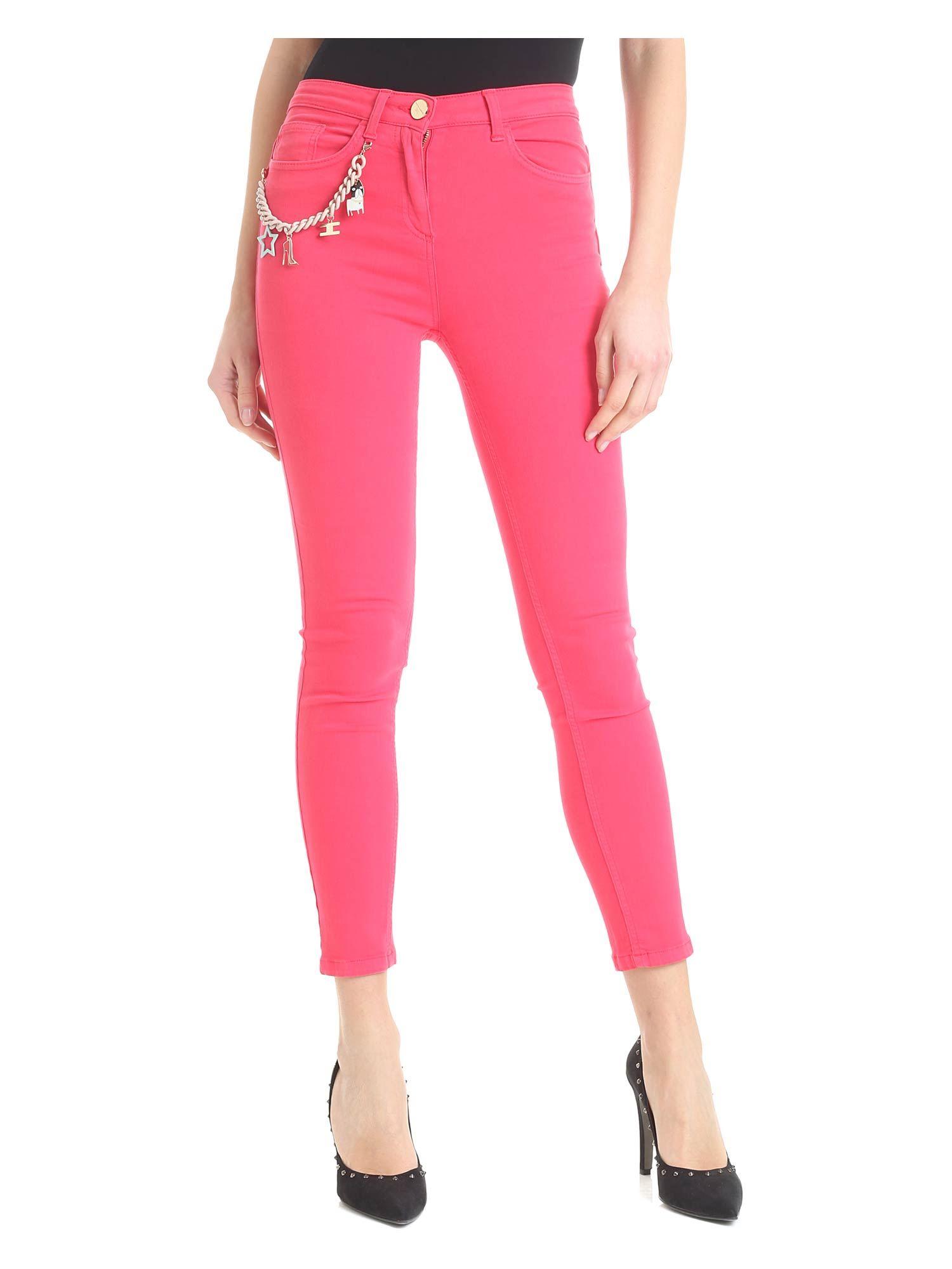bright pink jeans