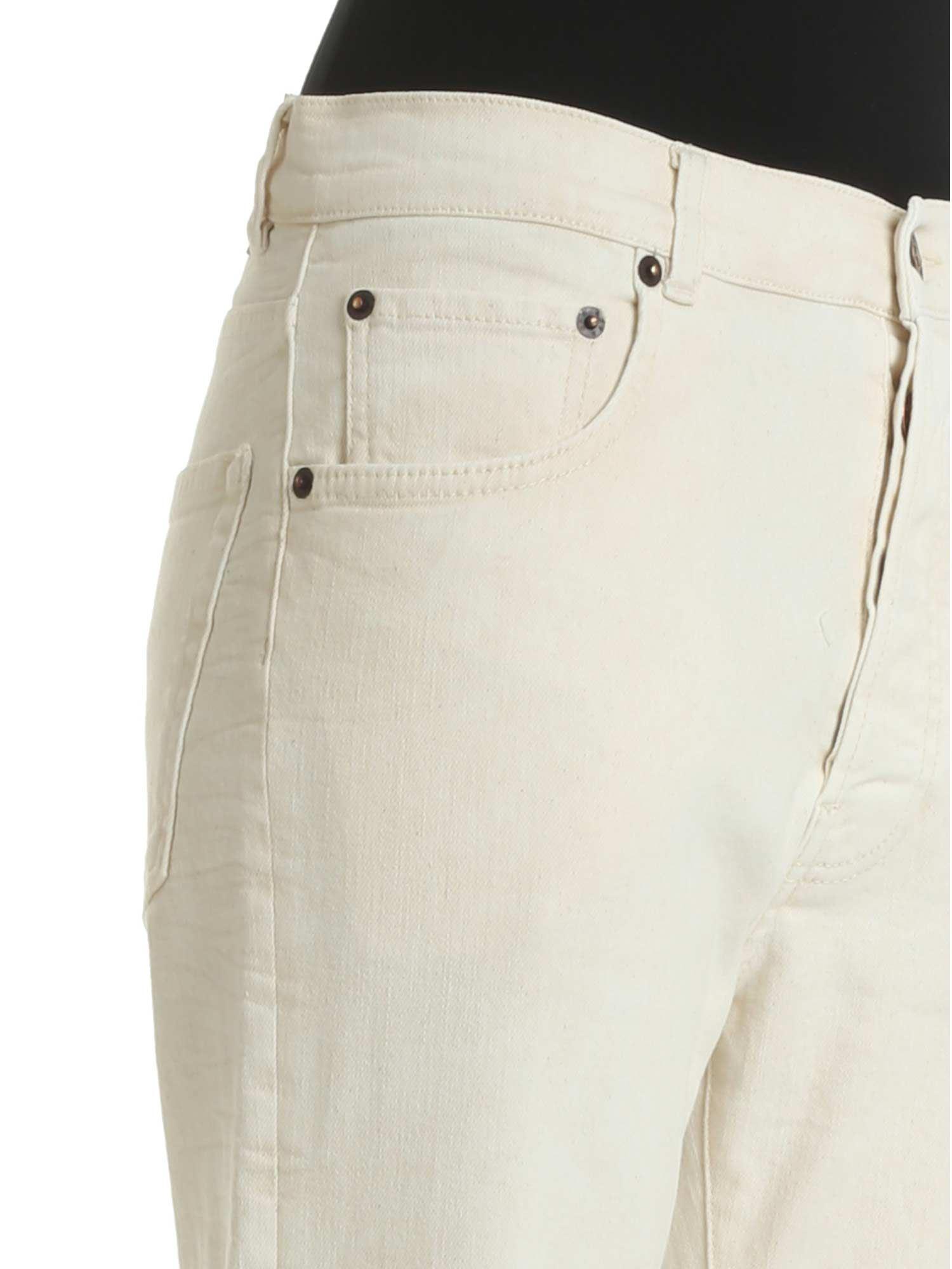 6397 Denim Ivory-white Jeans With 5 Pockets - Lyst