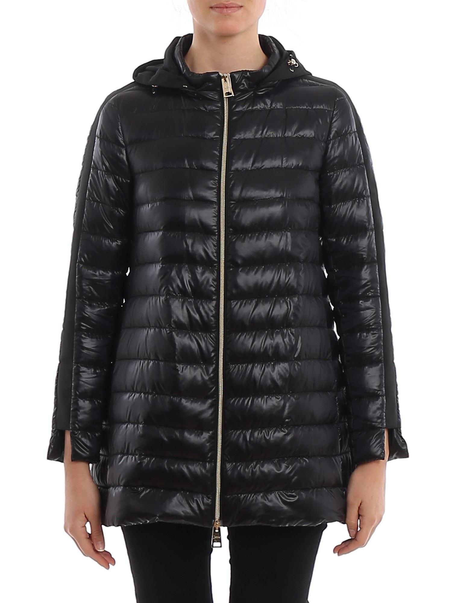 Herno Synthetic Detachable Hood Light Padded Coat in Black - Lyst