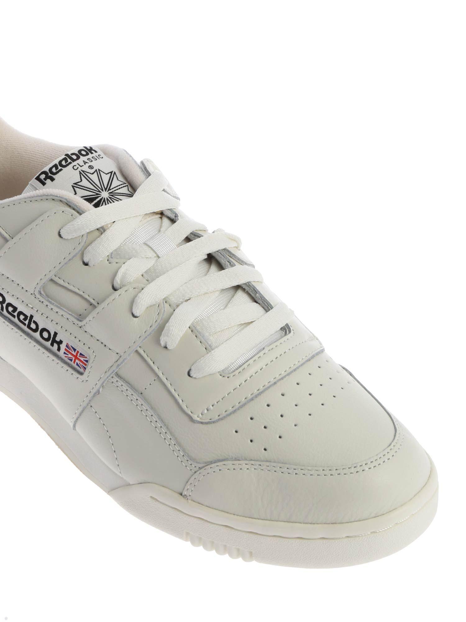 Reebok Leather Creamcolored "workout Plus Mu" Sneakers in