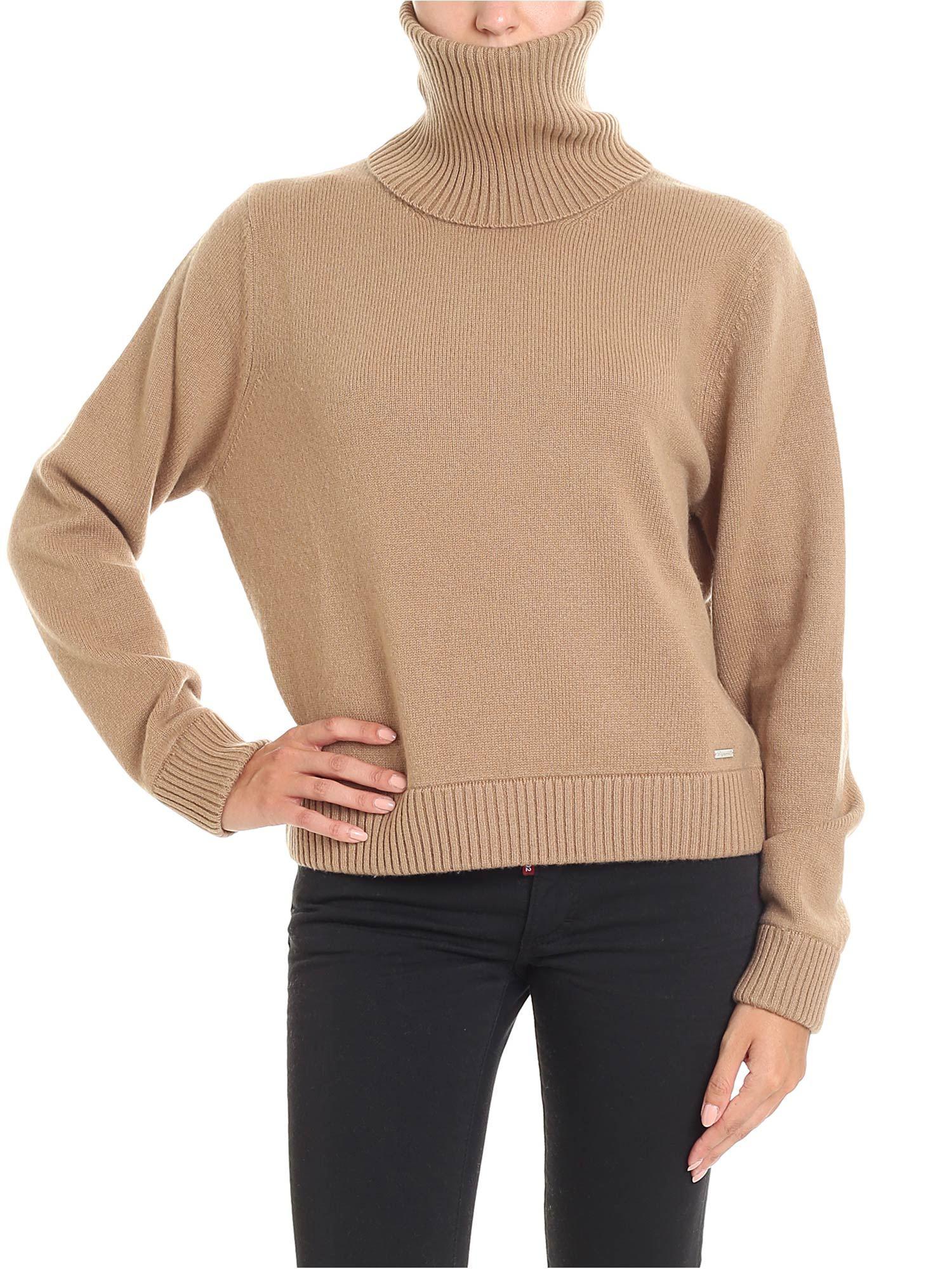 womens camel turtleneck sweater