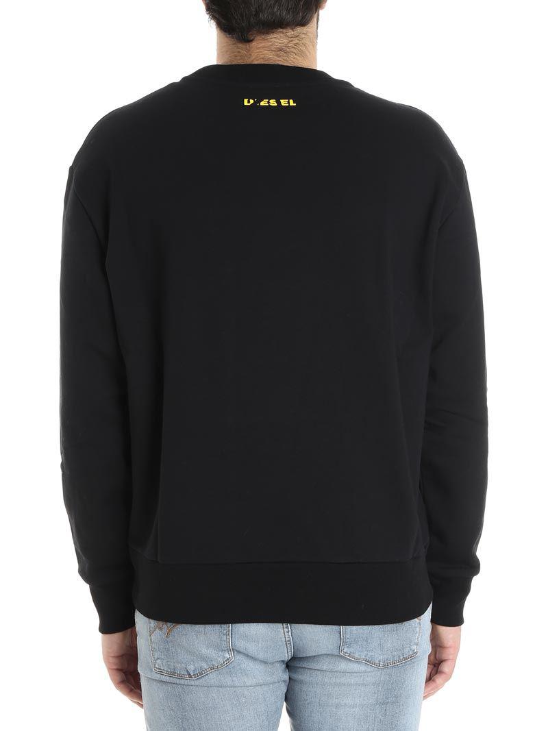 Download DIESEL Cotton Black Dream Sweatshirt for Men - Lyst
