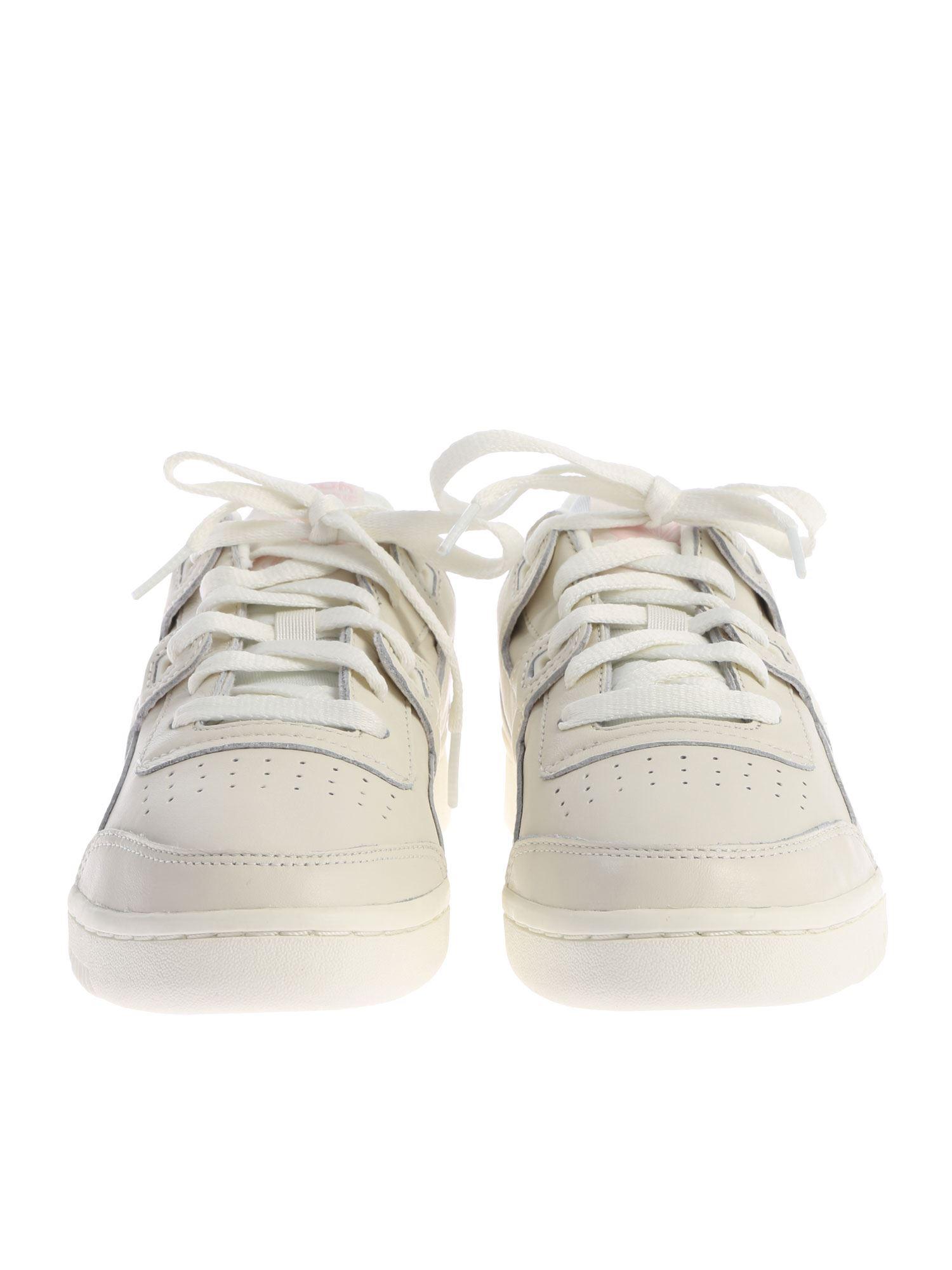 Reebok Leather Creamcolored "workout Lo Plus" Sneakers in
