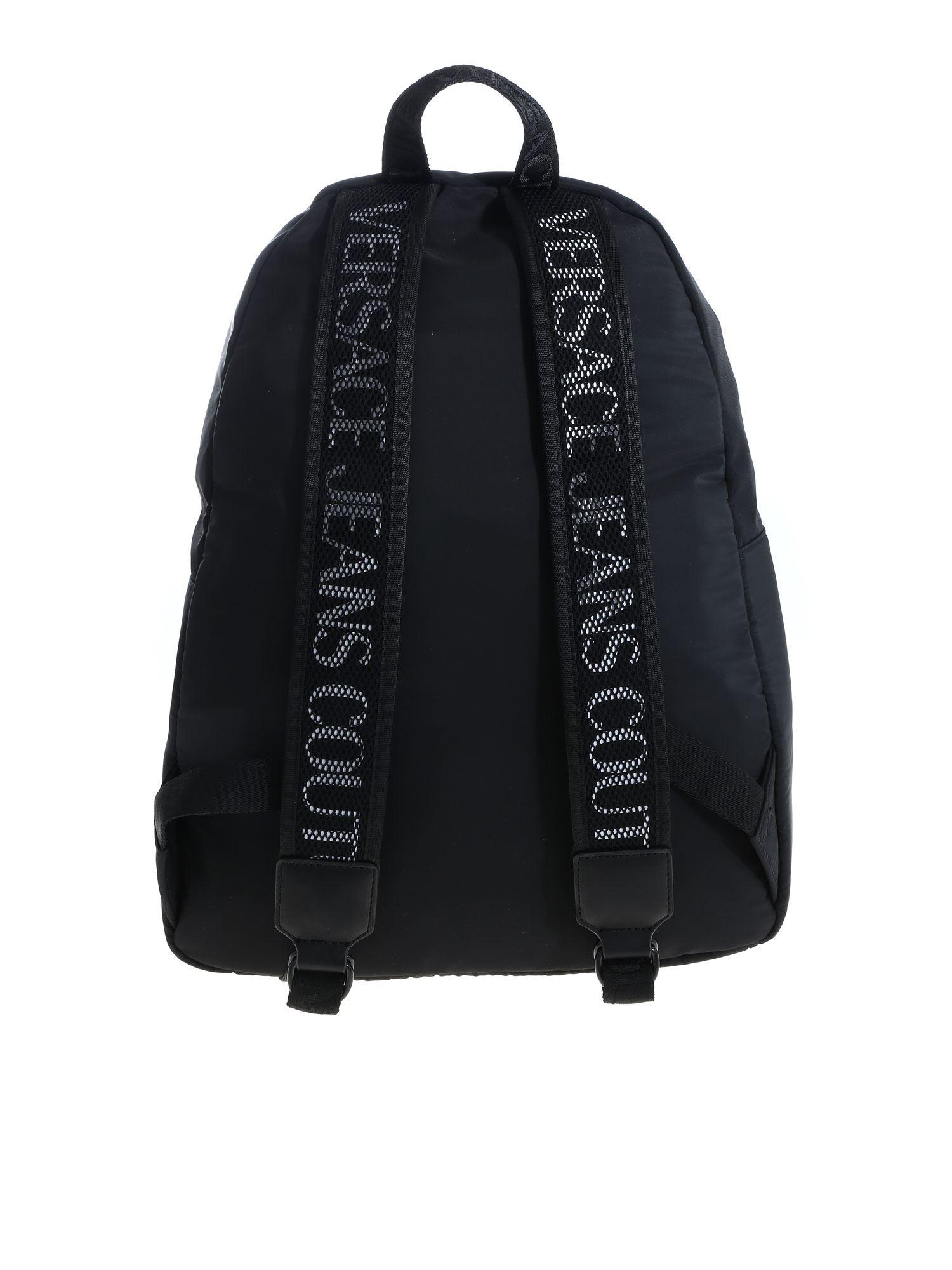 Versace Jeans Logo Backpack in Black for Men - Lyst