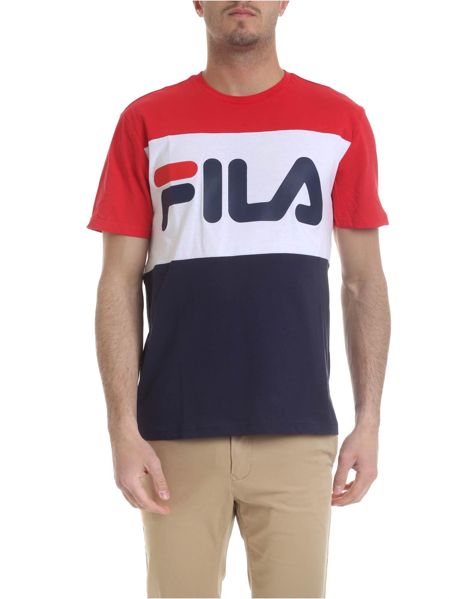 fila t shirt red white blue