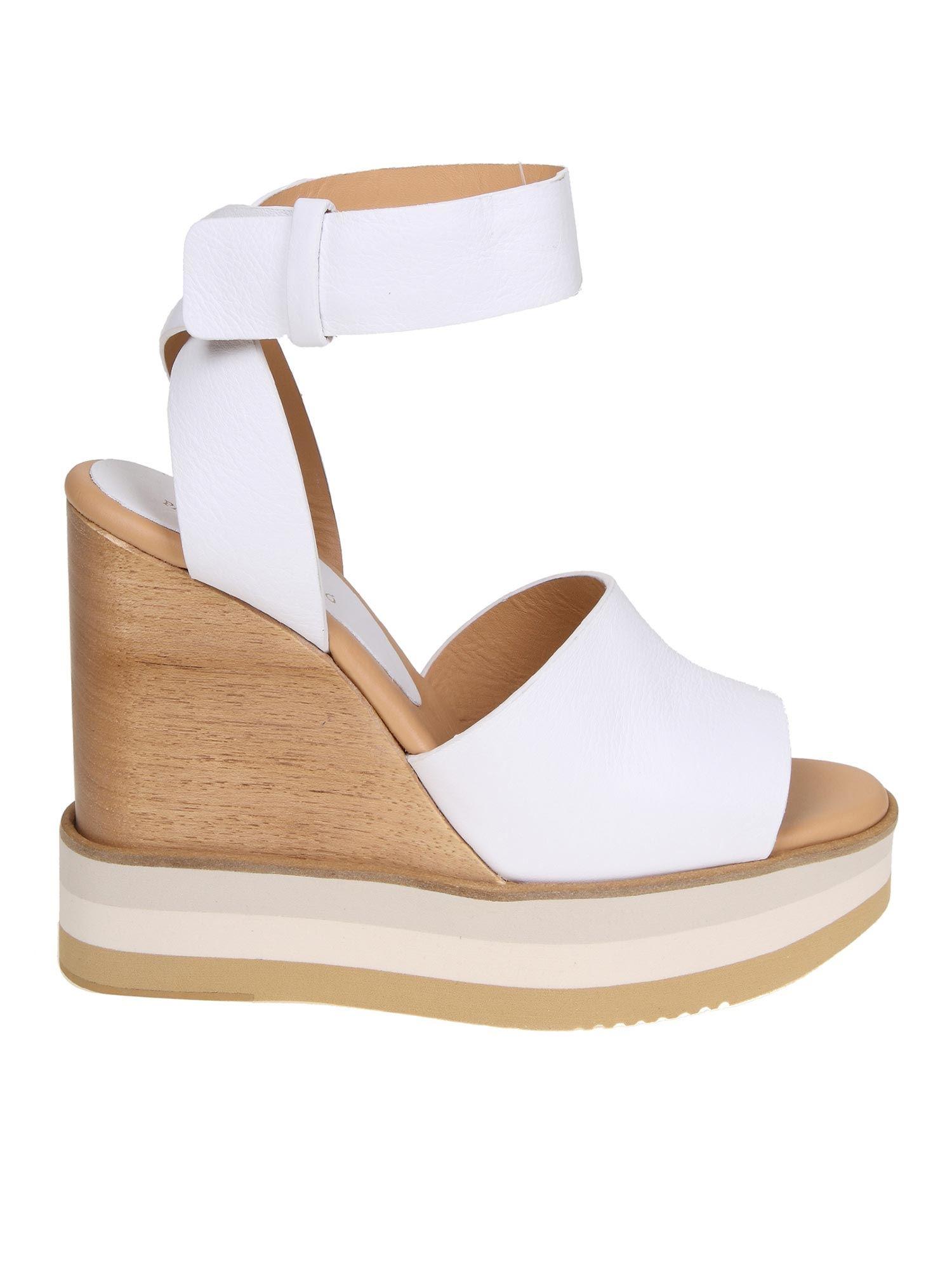 Paloma Barceló White Leather Sandals Lyst