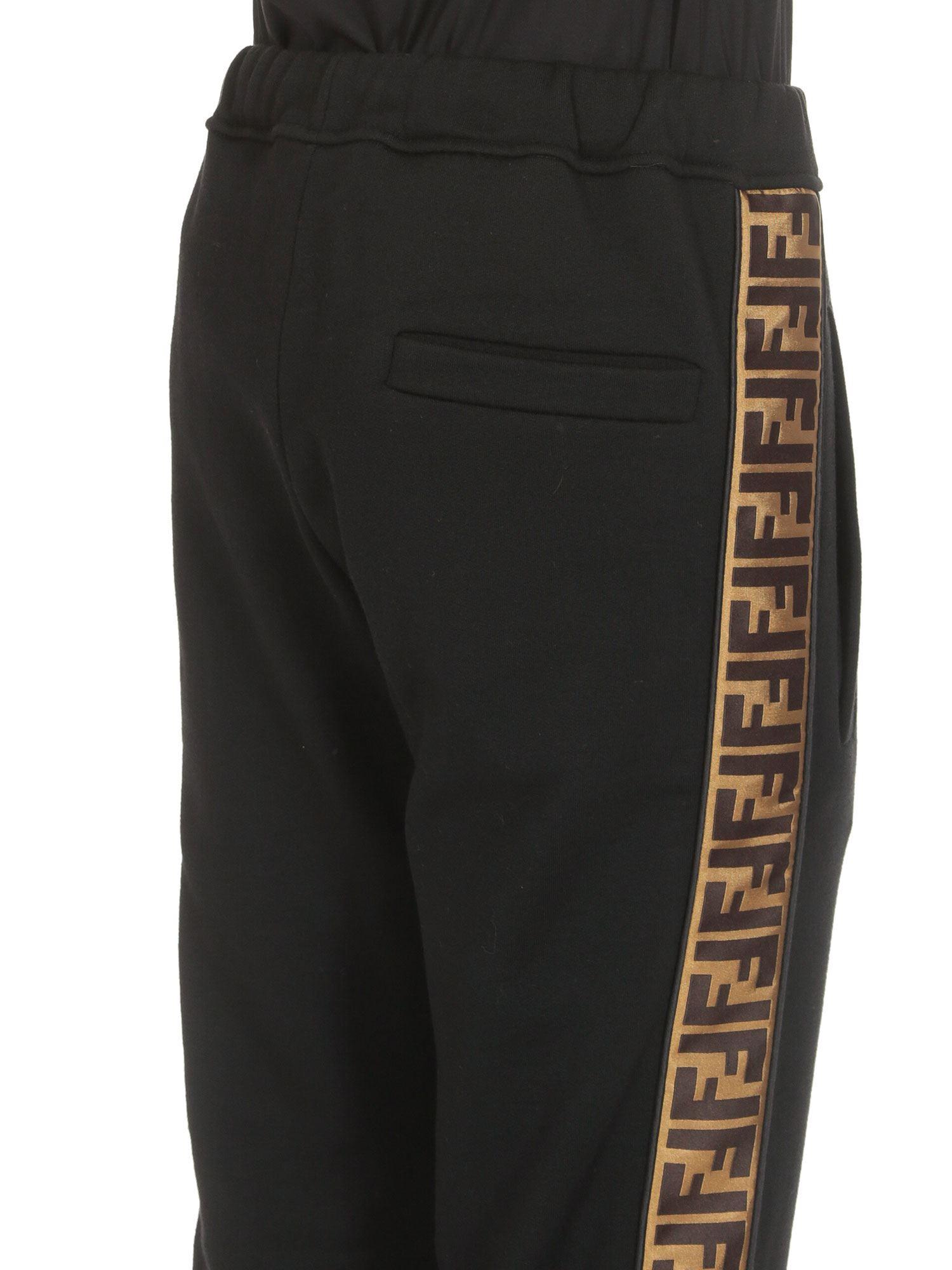 Fendi Wool Jogging Pants In Black for Men - Lyst