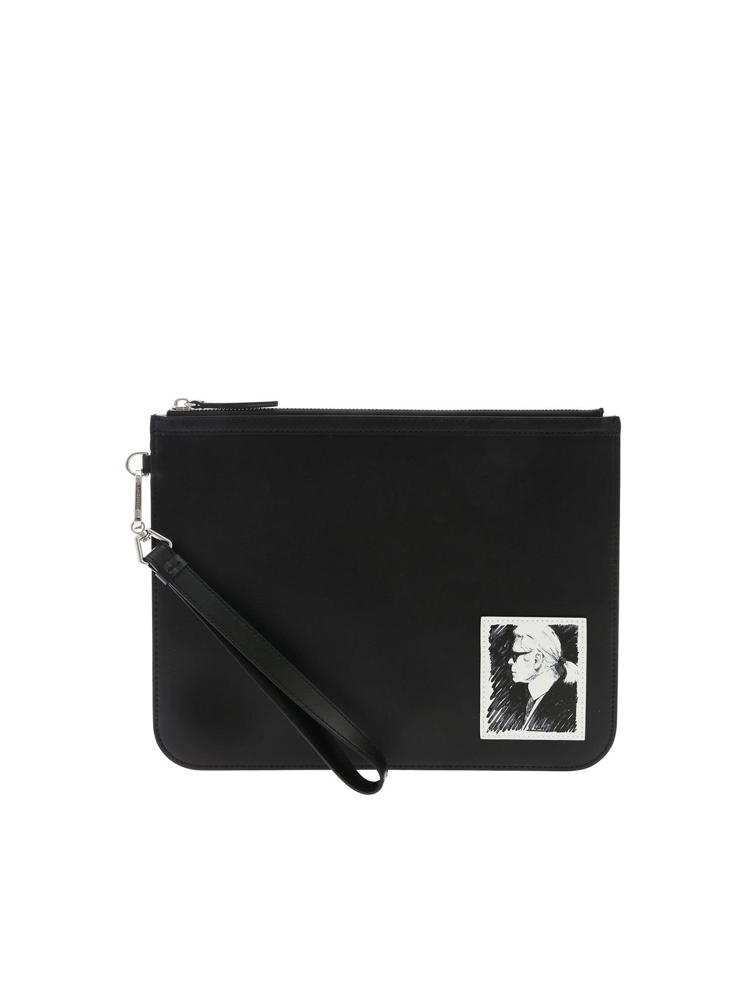 Karl Lagerfeld Karl Legend Clutch Bag in Black Lyst