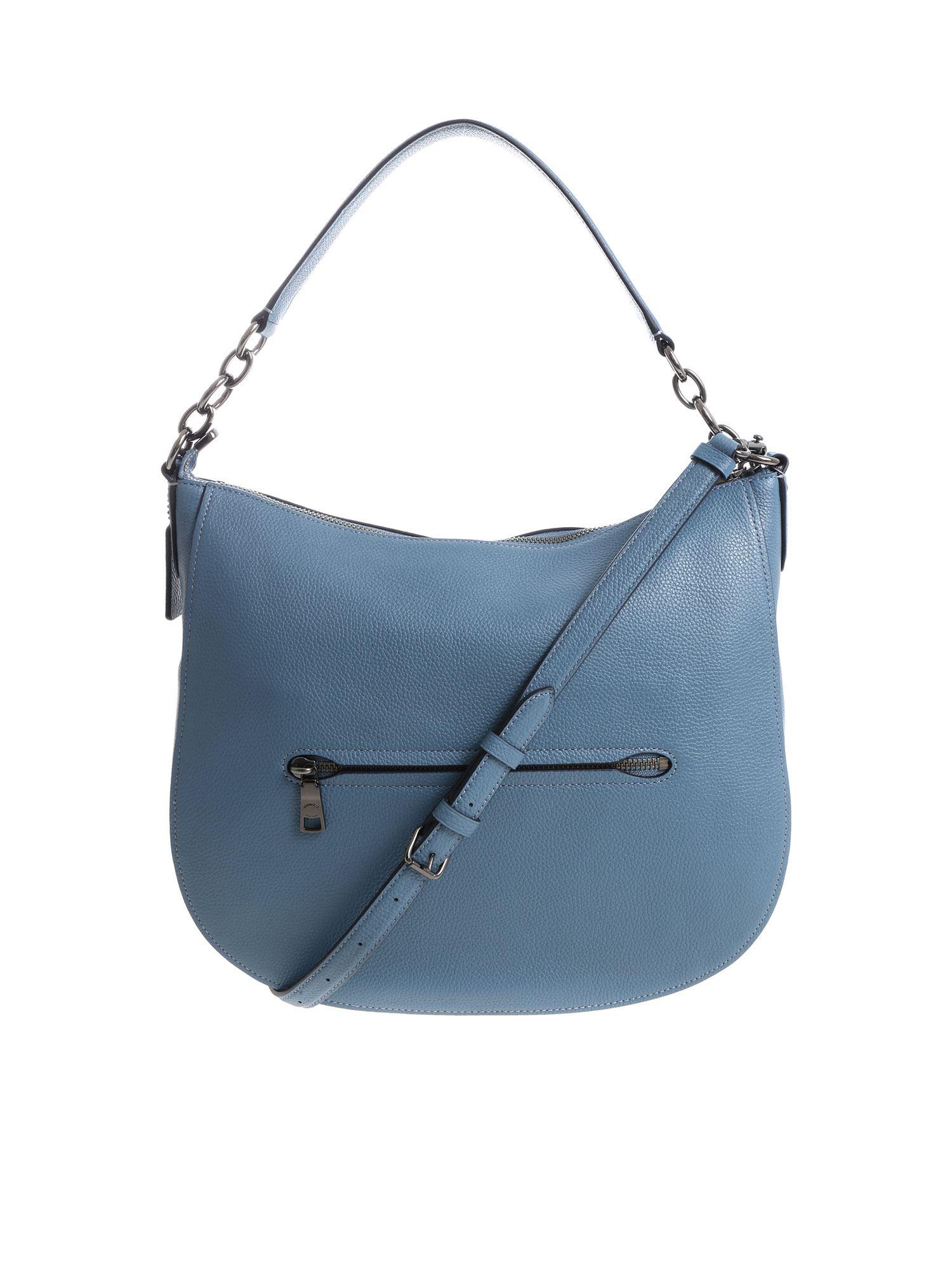 coach light blue handbag