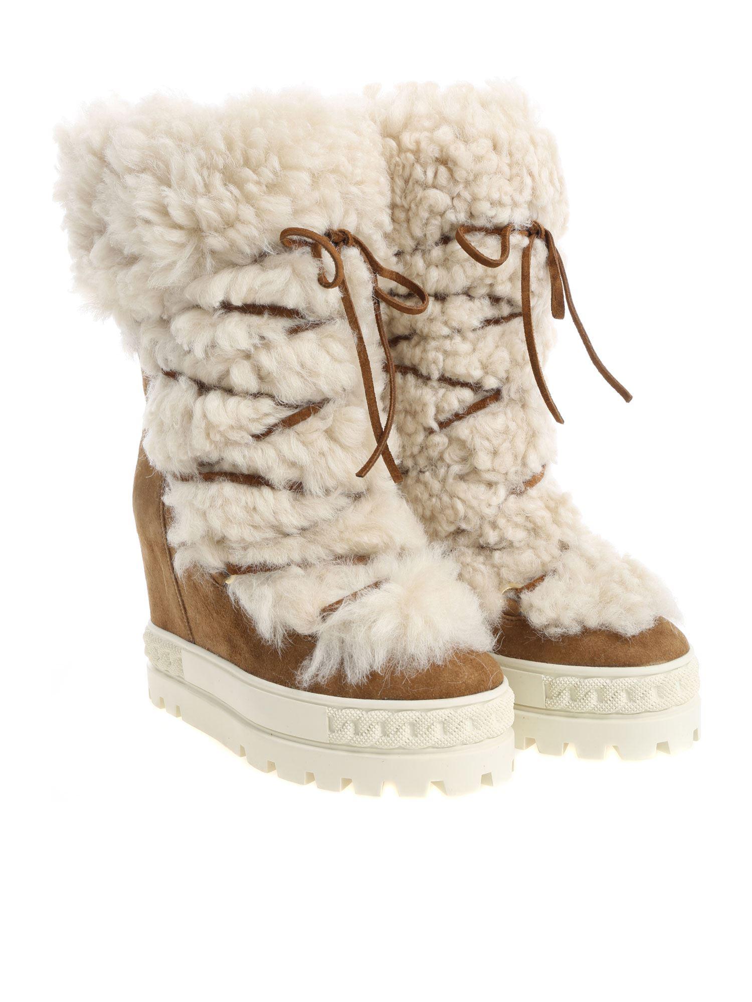 casadei fur boots