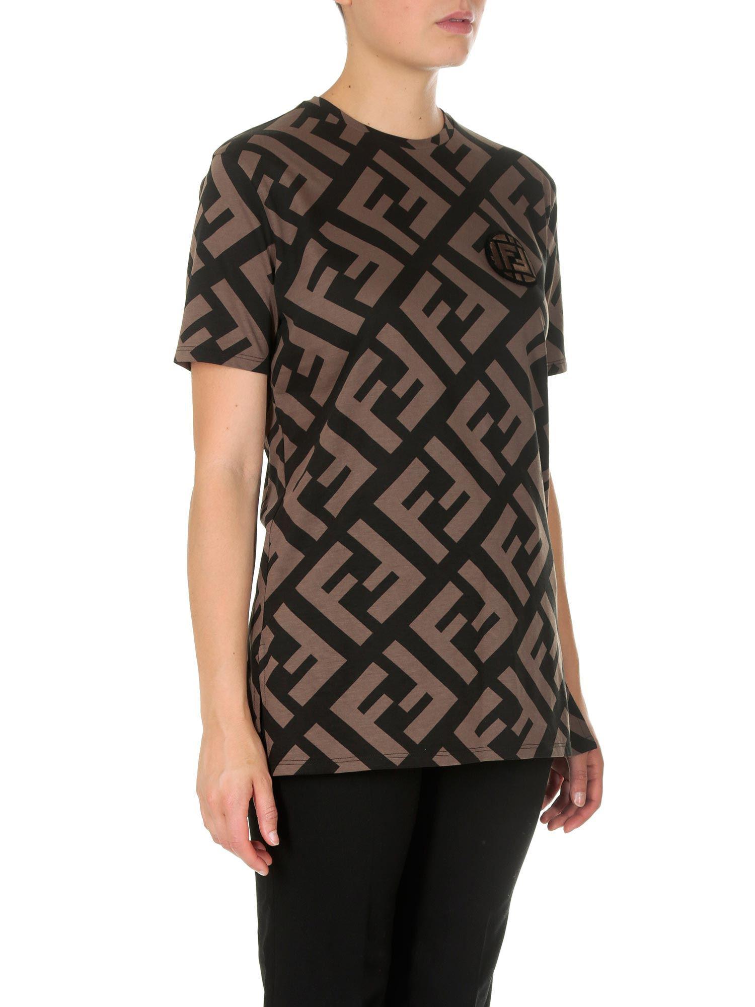 fendi logo jersey shirt