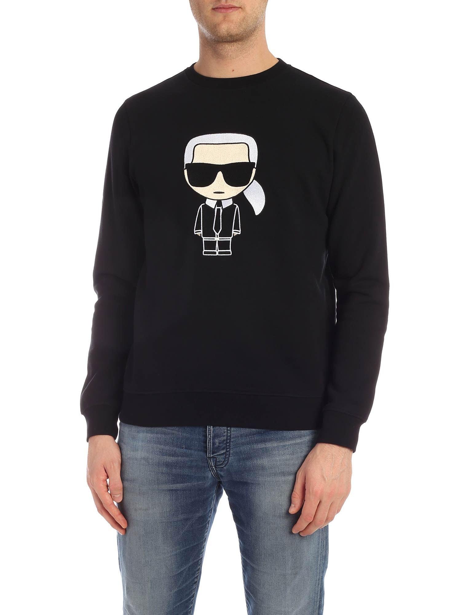Karl Lagerfeld Cotton Sweatshirt For Men On Sale in Black for Men