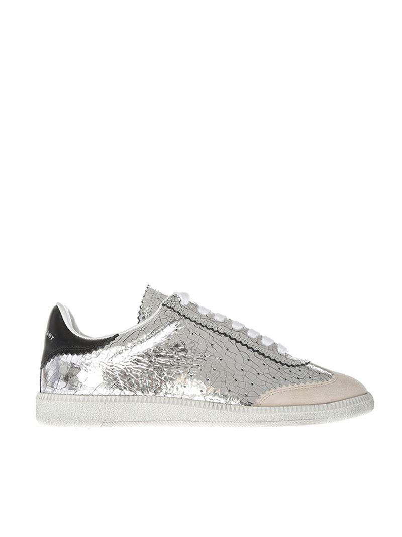 silver isabel marant sneakers