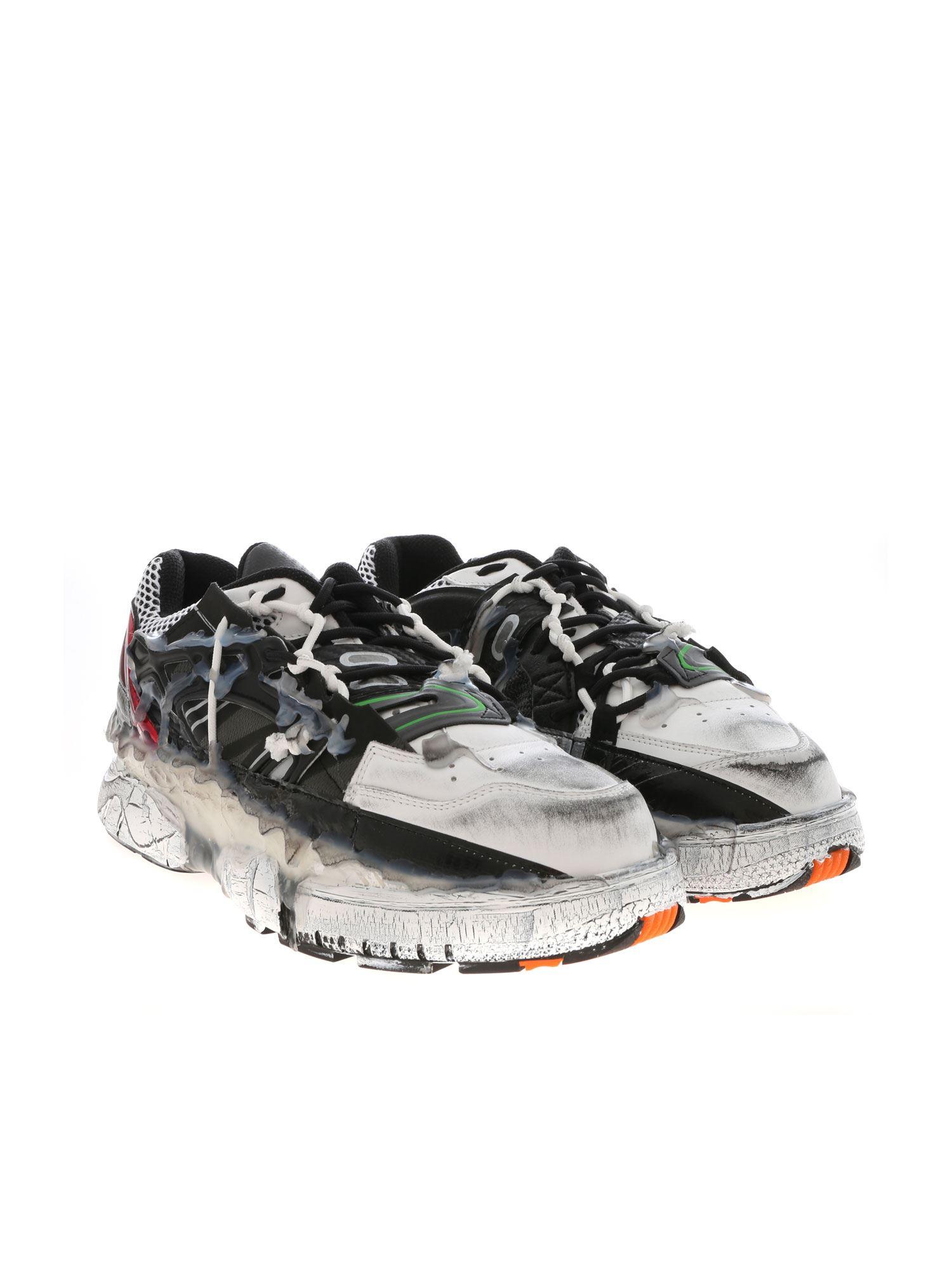 Maison Margiela Fusion Leather And Mesh Trainers for Men - Lyst