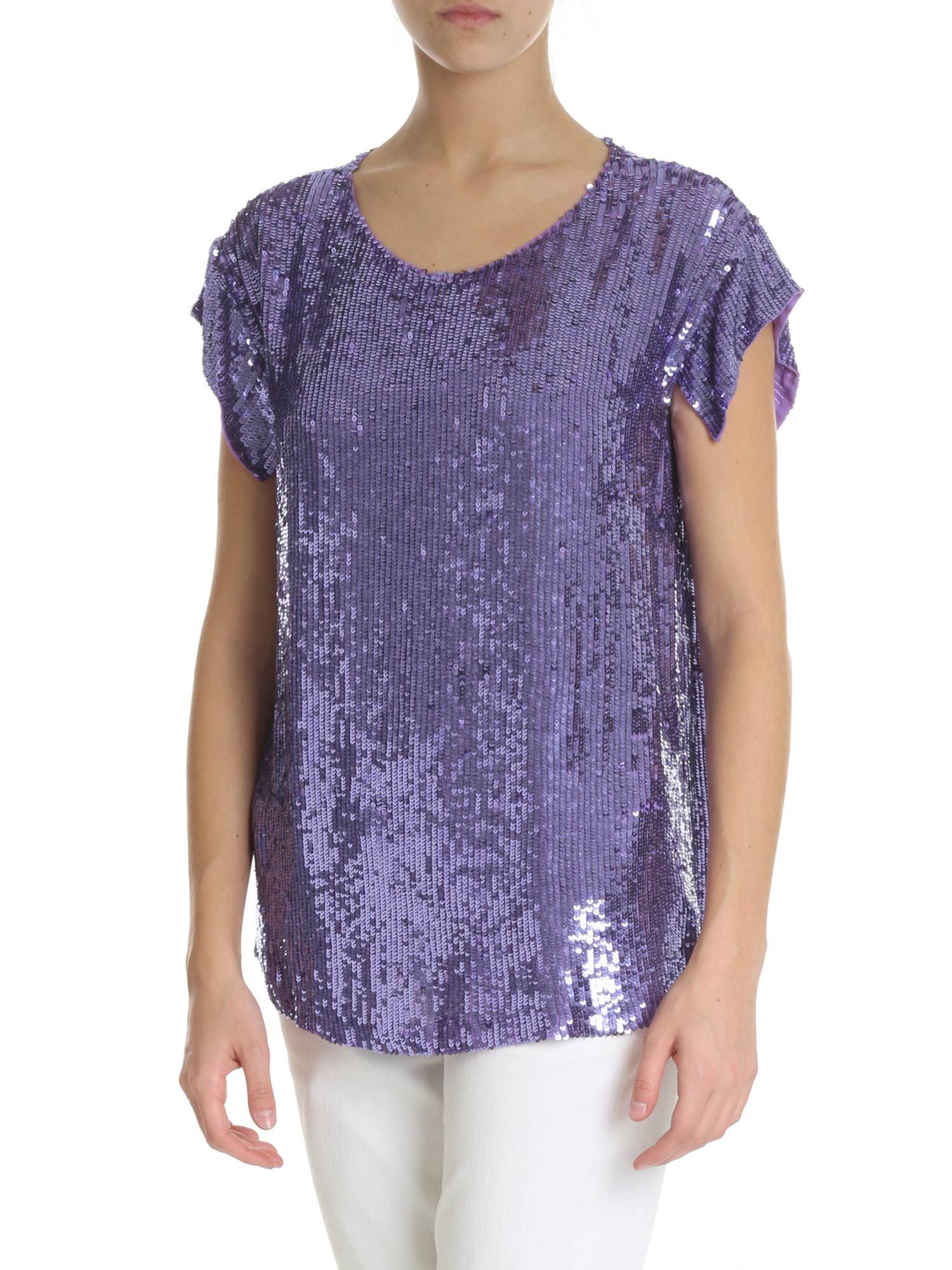 lavender sequin top