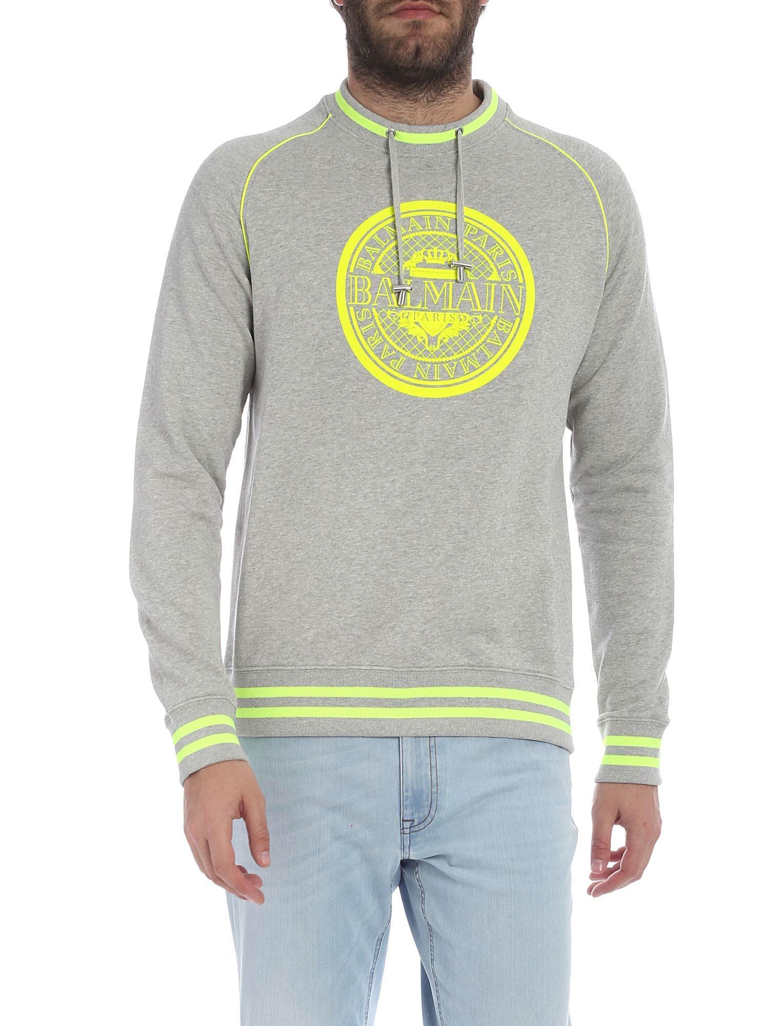 balmain sweatshirt grey