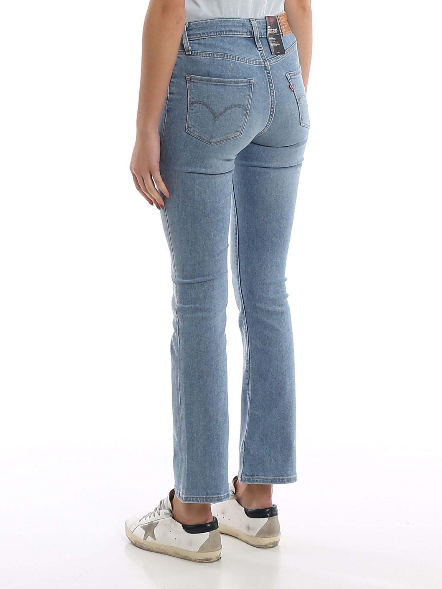 Levi's Levi's 725 Denim High Rise Bootcut Jeans in Light Blue (Blue) - Lyst