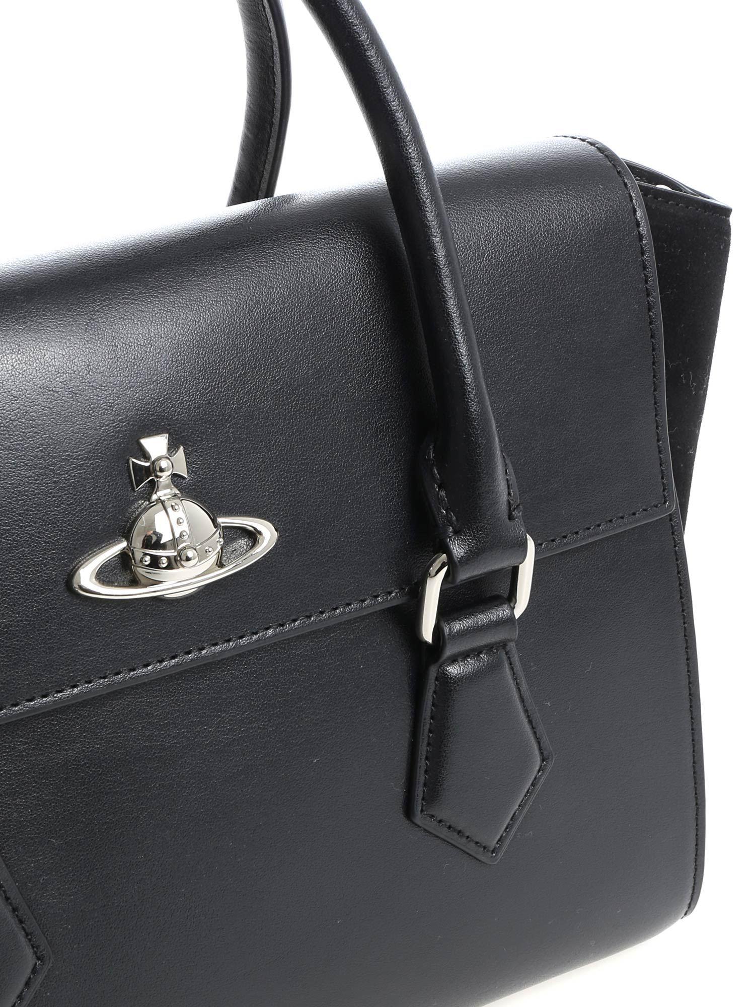 Vivienne Westwood Leather Matilda Tote Bag in Black - Lyst
