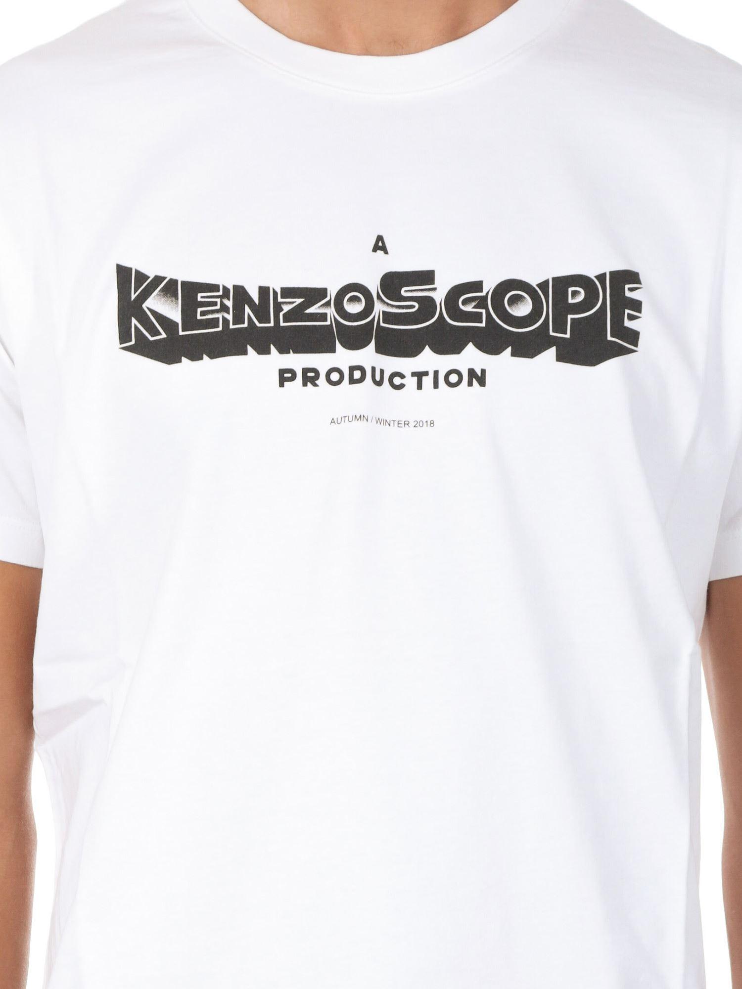 KENZO Cotton White T-shirt With Black 