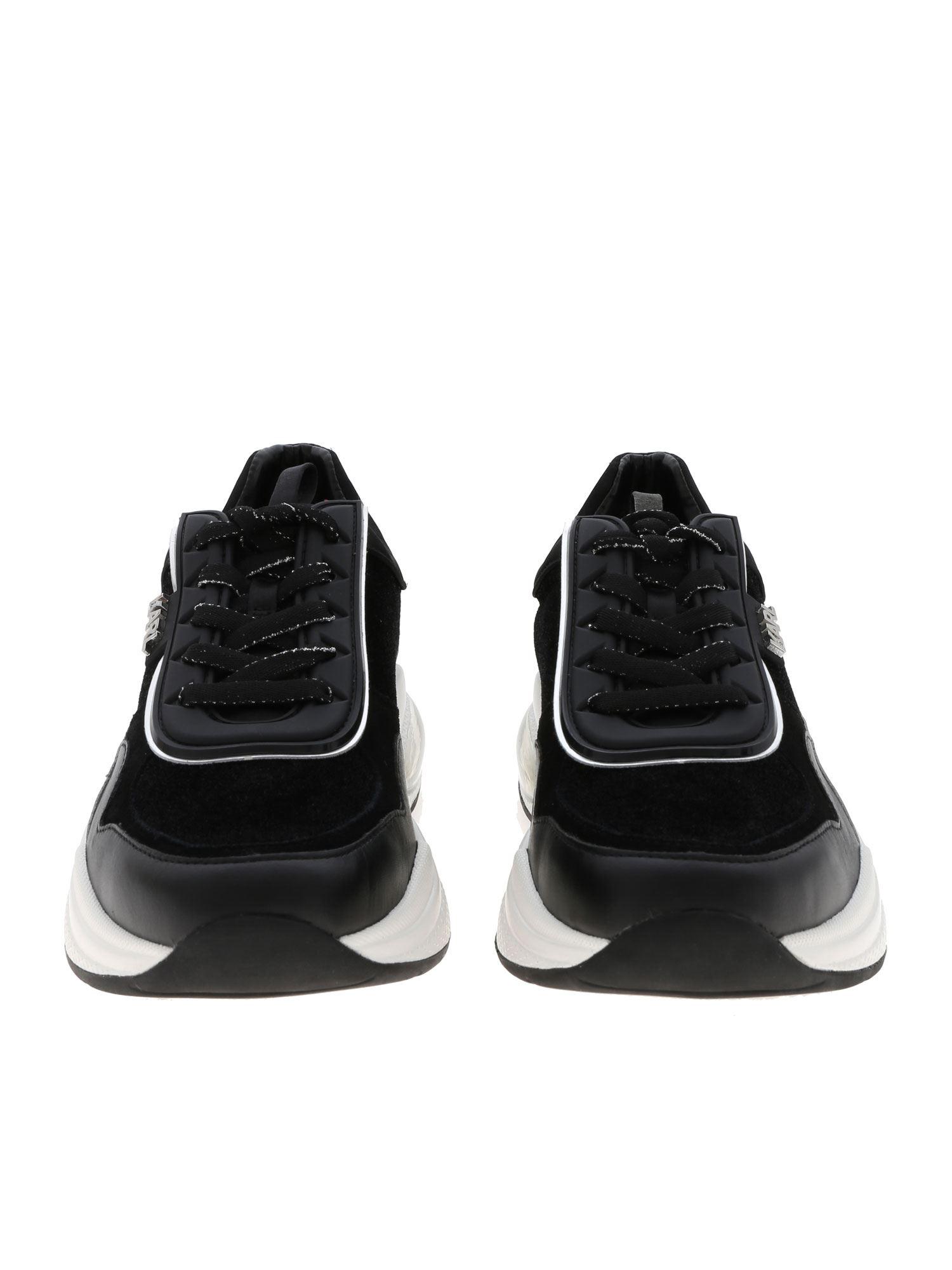 Karl Lagerfeld Leather Ventura Sneakers In Black - Lyst