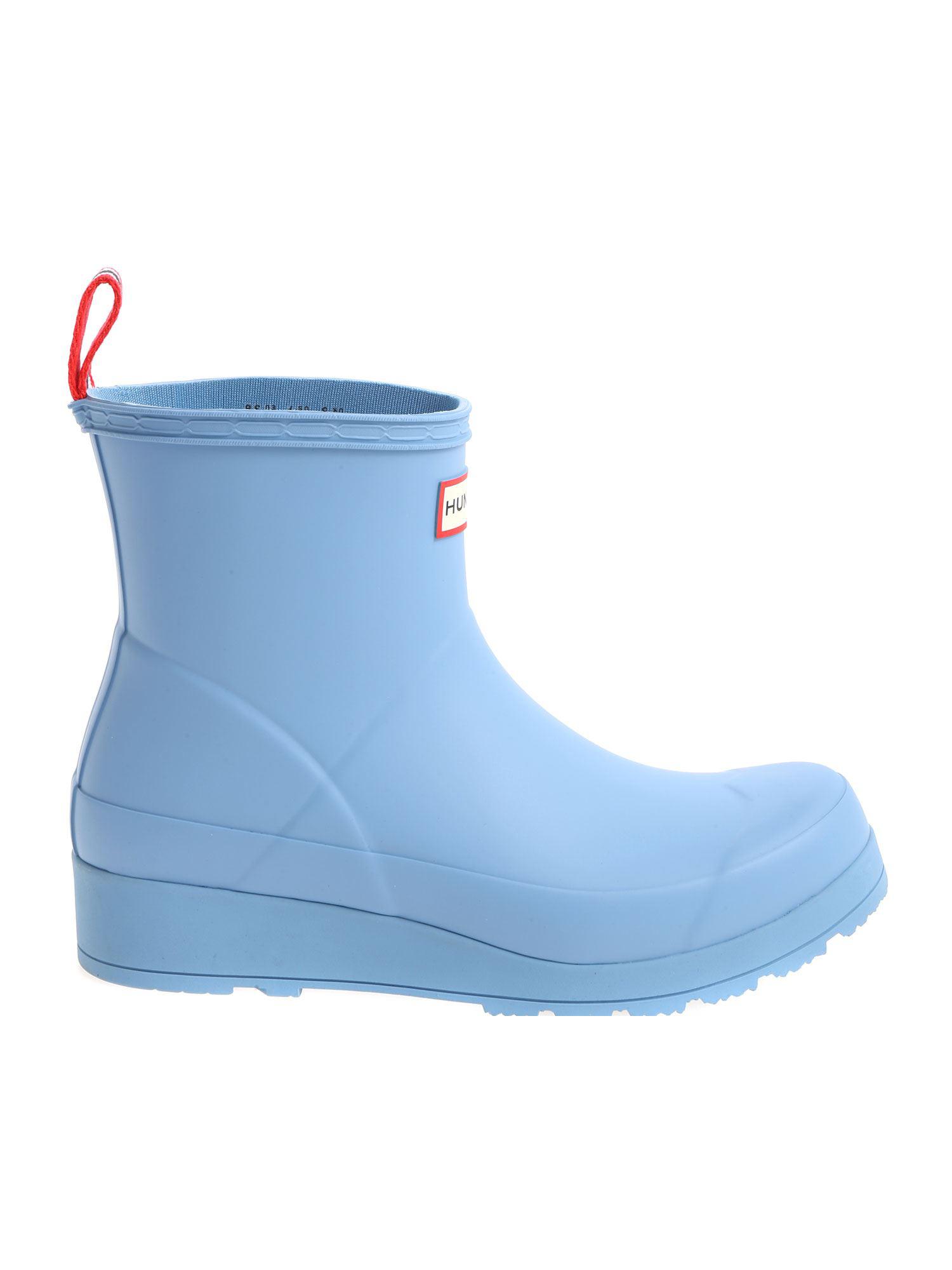hunter light blue rain boots