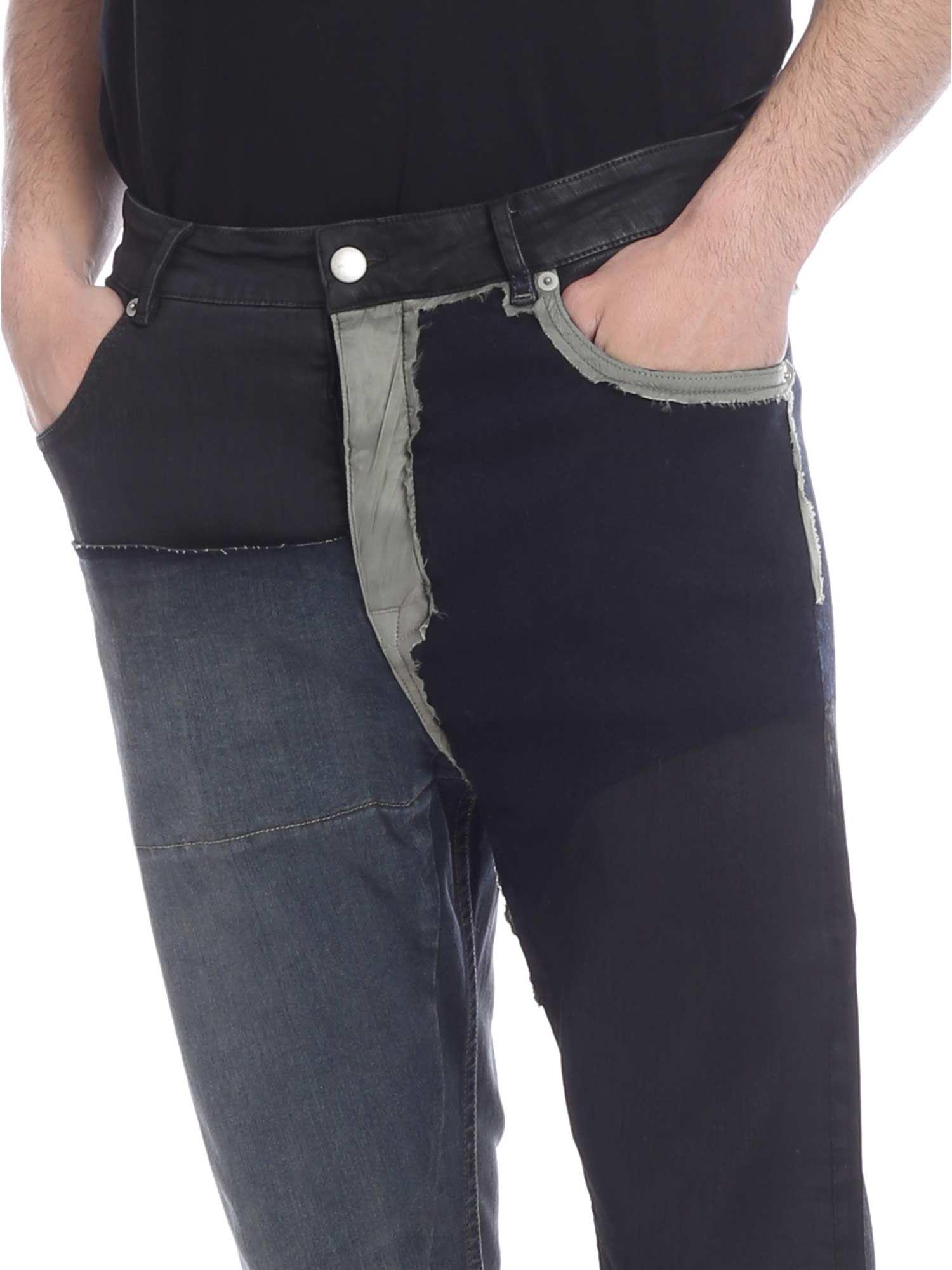 rick owens patchwork jeans