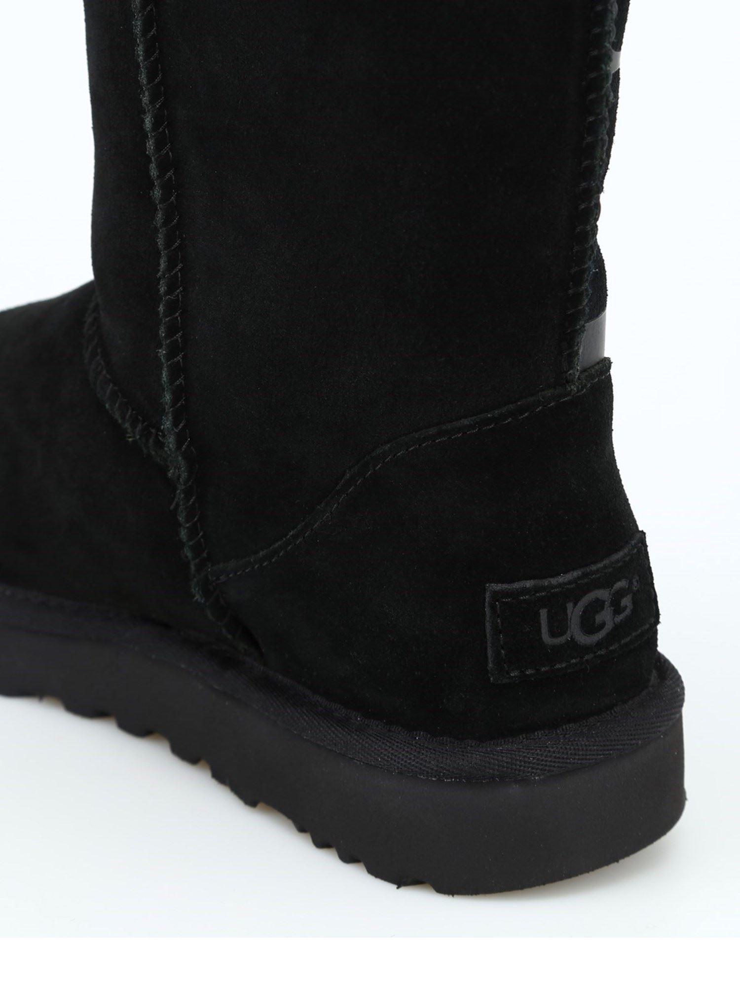 UGG Classic Tall Rubber Black Boots Lyst
