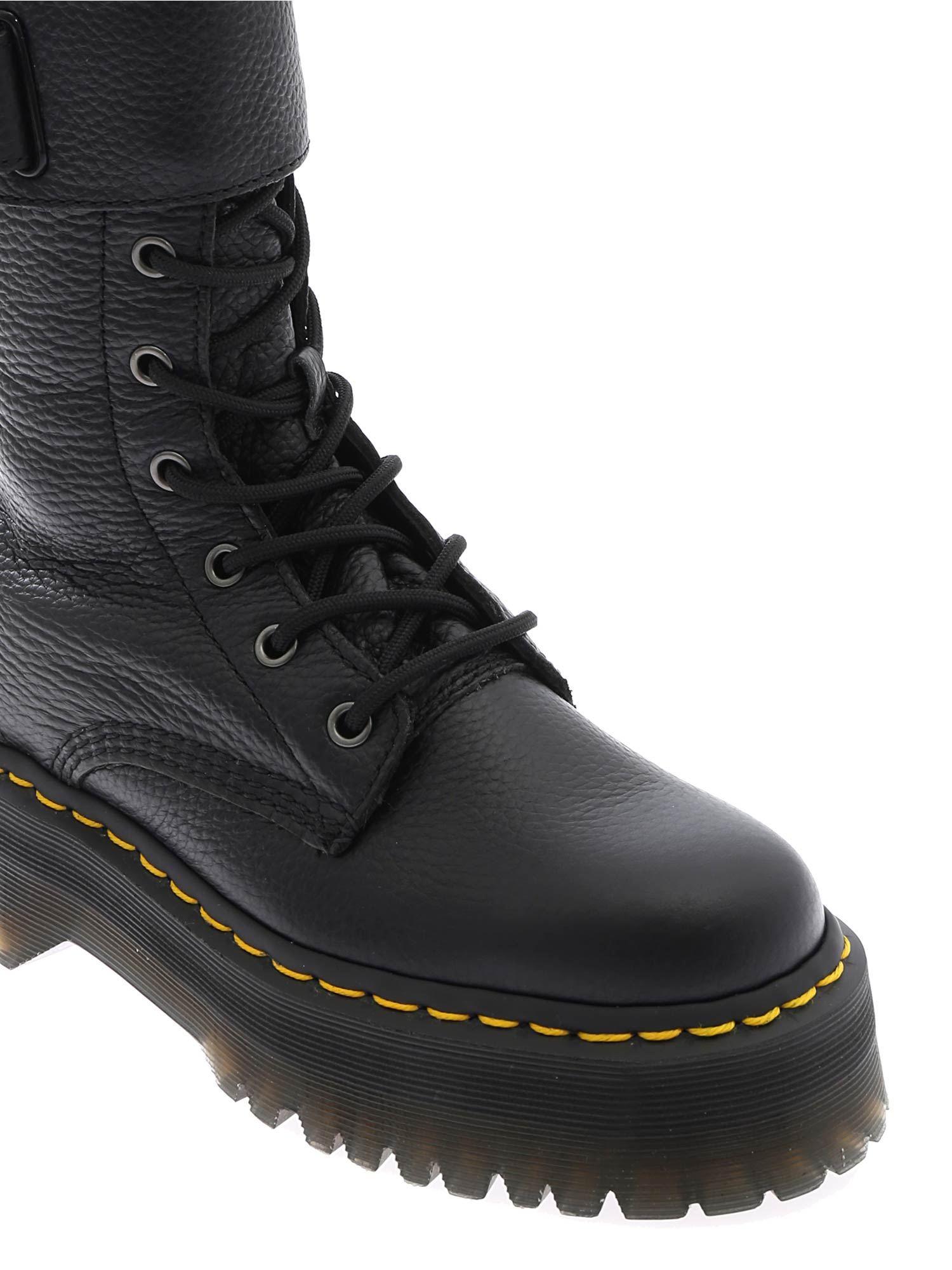 Dr. Martens Leather Black Jagger Military Boots Lyst