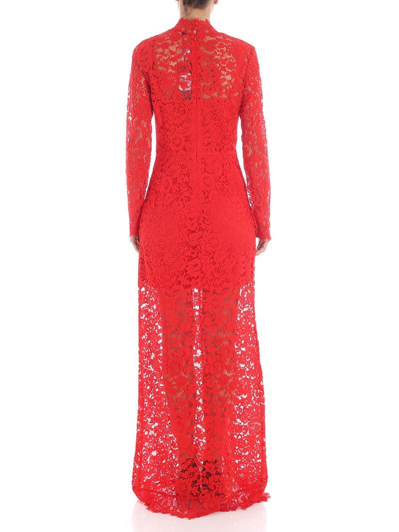 guess red lace dress